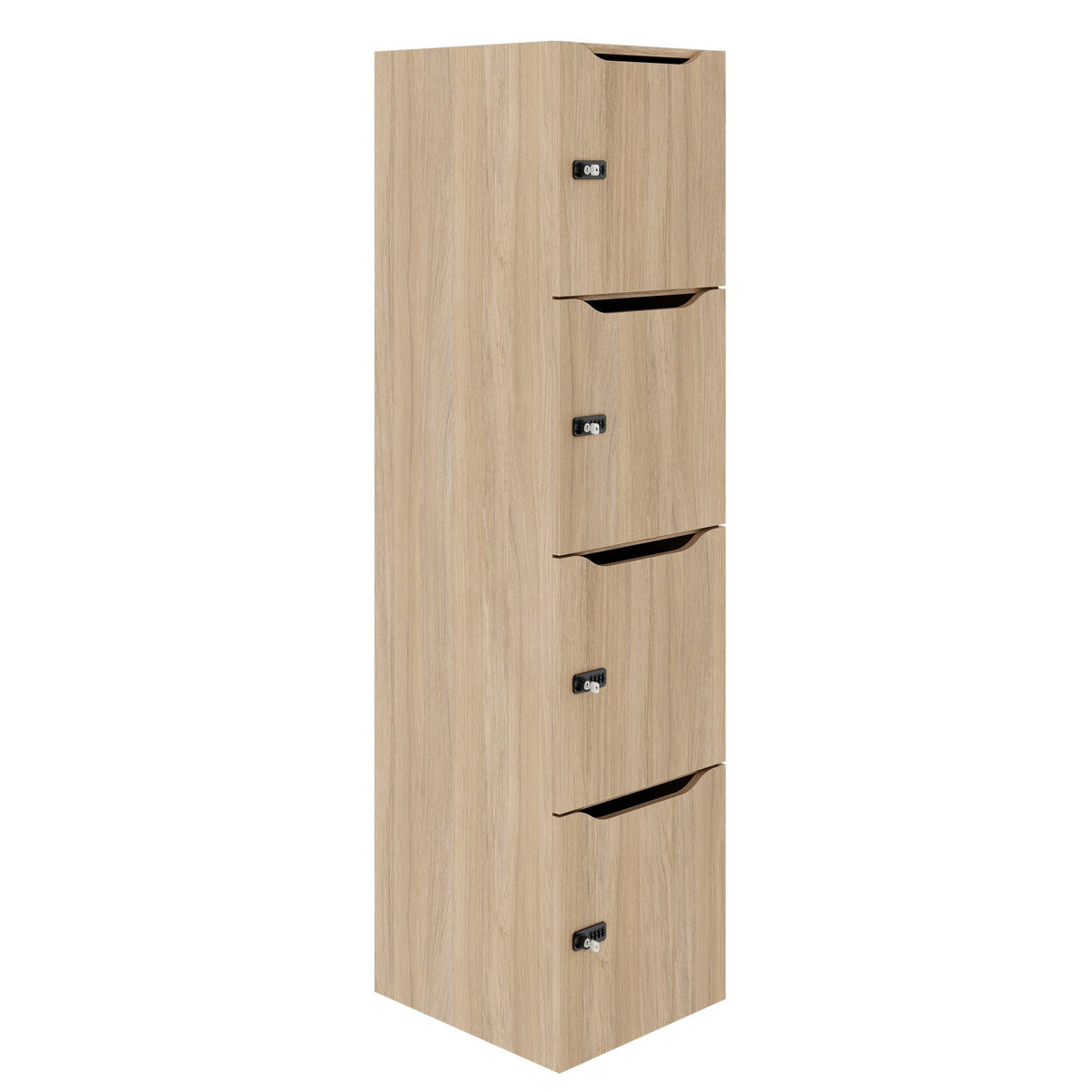 CHOICE locker | 450 x 1820 mm, 2 large or 4 small lockers, amber oak - 1 Lightbox Main Image