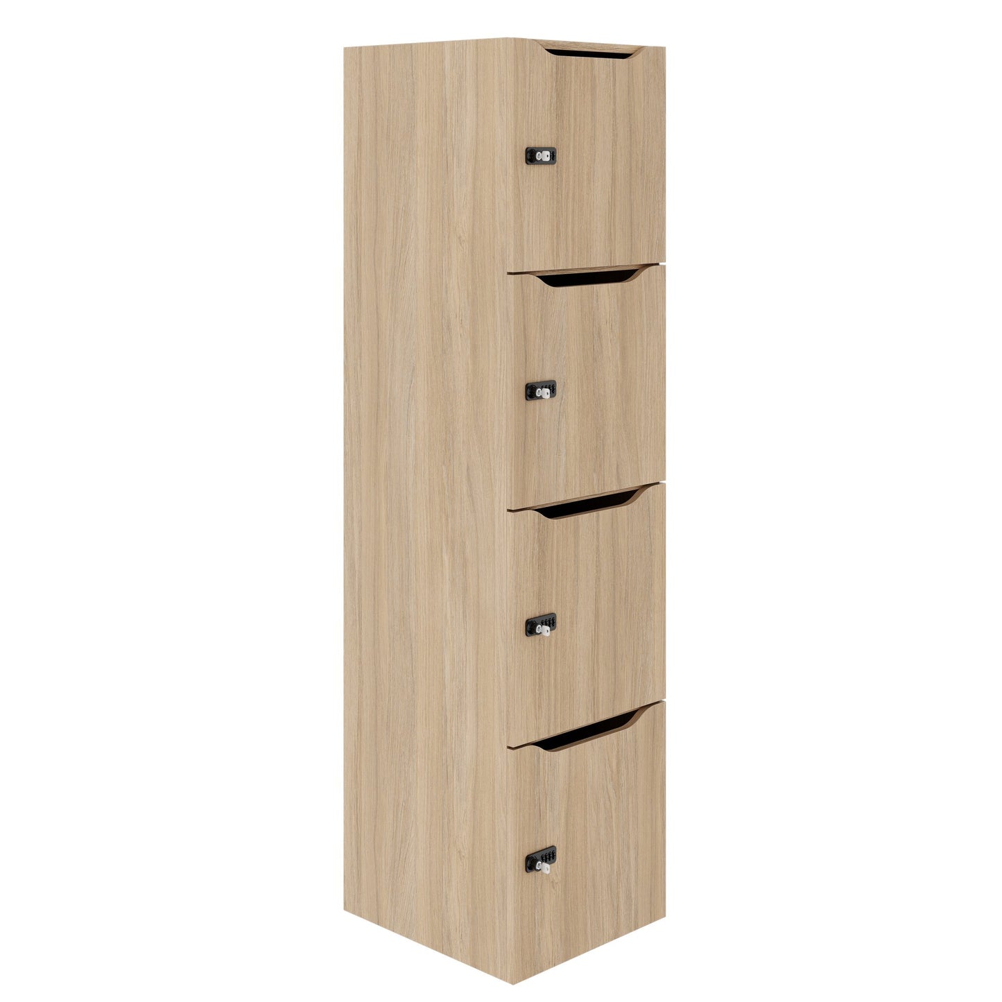 CHOICE Spind | 450 x 1820 mm, 2 große oder 4 kleine Schließfächer, Bernsteineiche