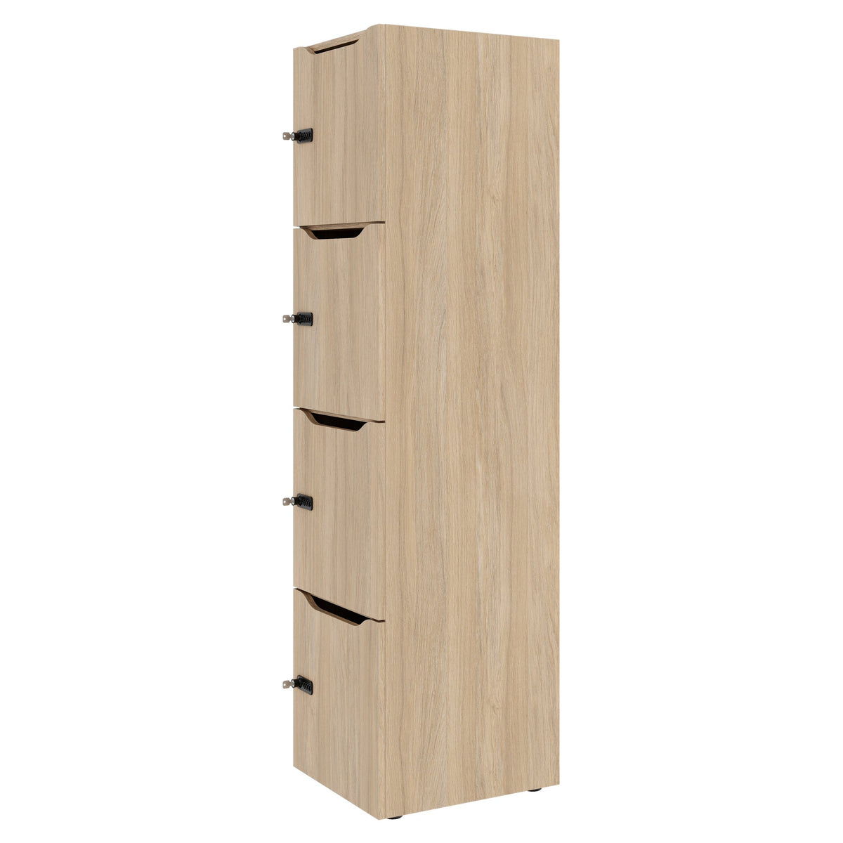 CHOICE locker | 450 x 1820 mm, 2 large or 4 small lockers, amber oak - 3 Lightbox Main Image