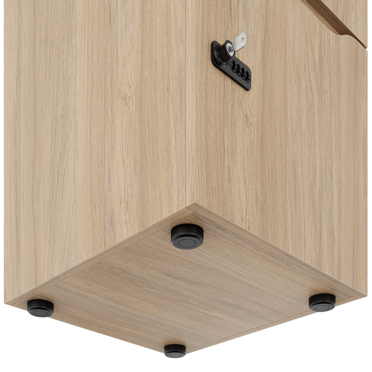 CHOICE locker | 450 x 1820 mm, 2 large or 4 small lockers, amber oak - 6 Lightbox Main Image