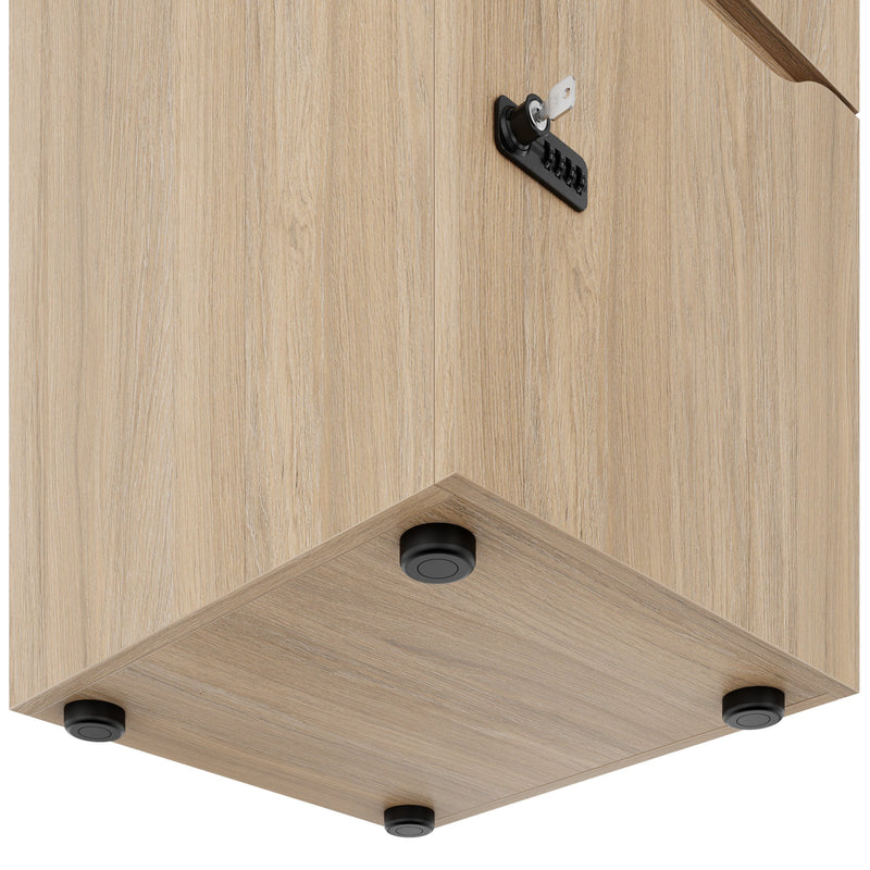 CHOICE locker | 450 x 1820 mm, 2 large or 4 small lockers, amber oak - 6 Main Image