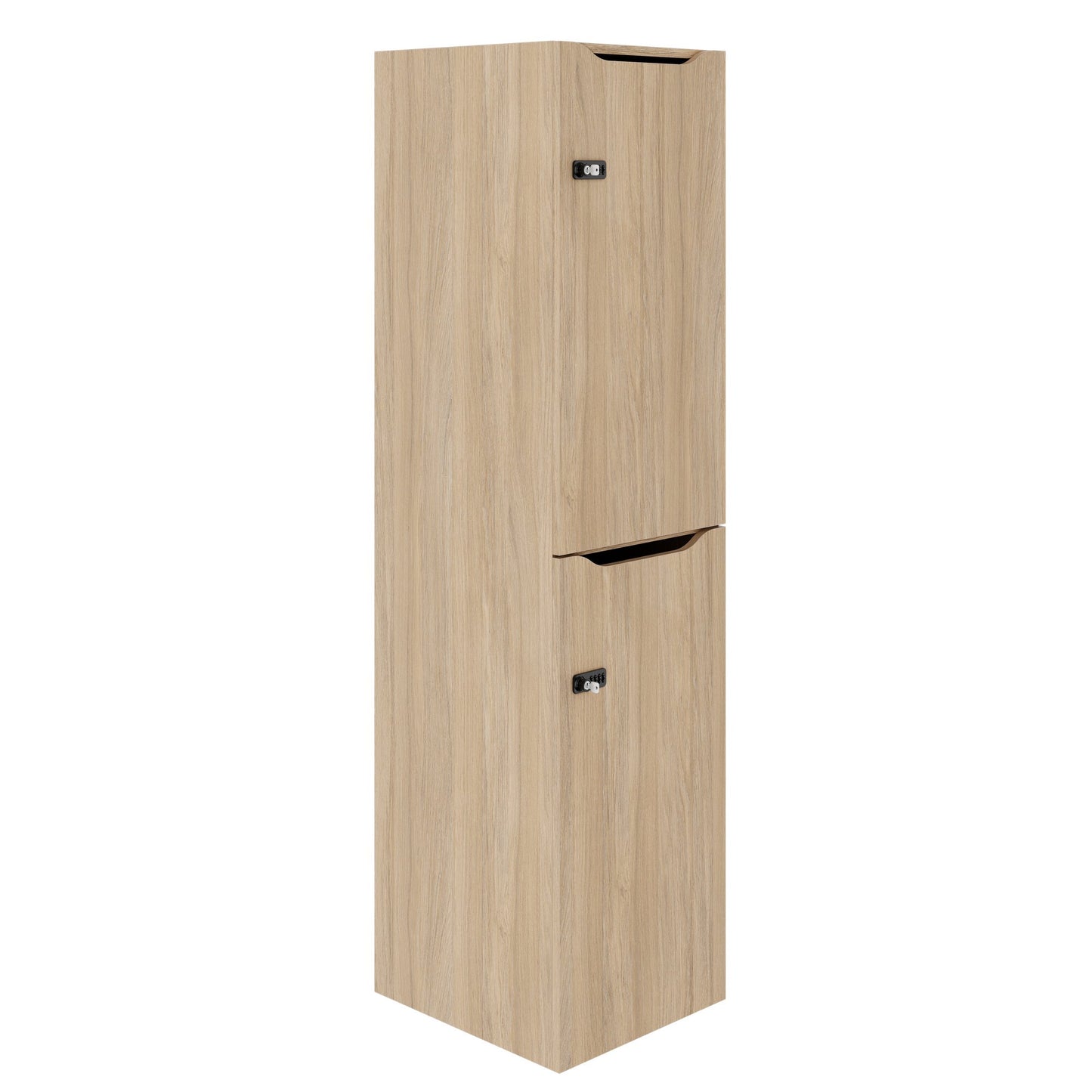 CHOICE Spind | 450 x 1820 mm, 2 große oder 4 kleine Schließfächer, Bernsteineiche