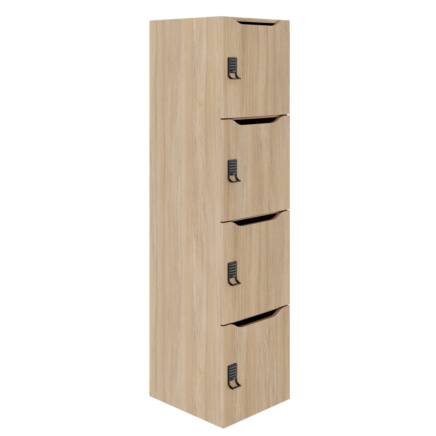 CHOICE Spind | 450 x 1820 mm, 2 große oder 4 kleine Schließfächer, Bernsteineiche