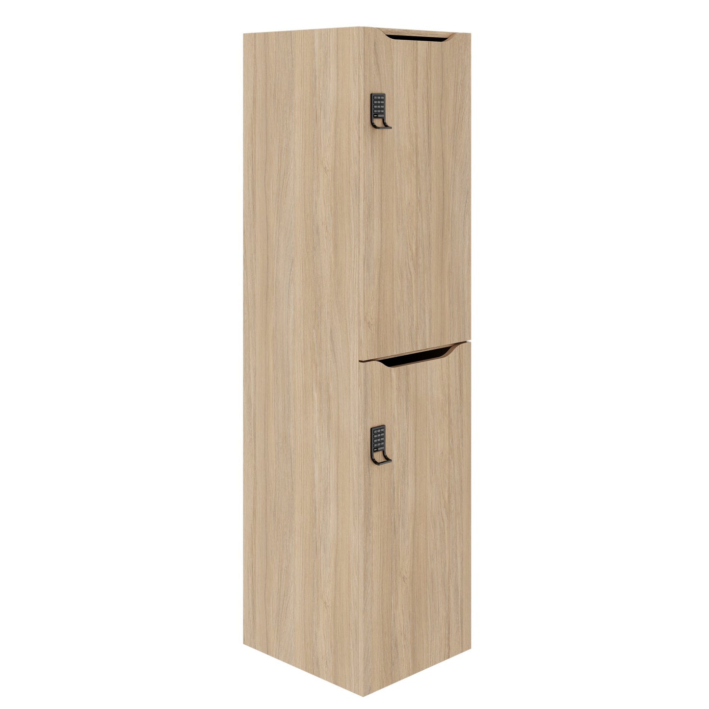 CHOICE Spind | 450 x 1820 mm, 2 große oder 4 kleine Schließfächer, Bernsteineiche