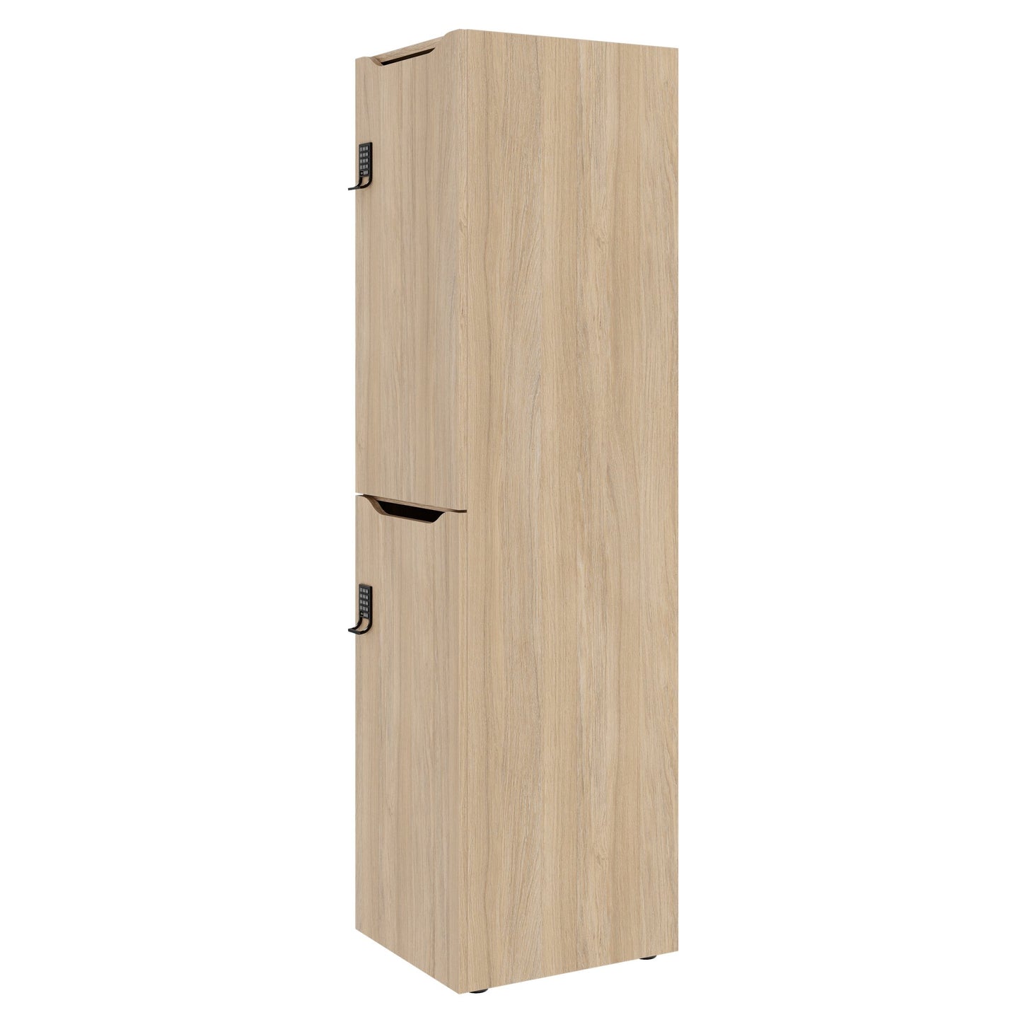 CHOICE Spind | 450 x 1820 mm, 2 große oder 4 kleine Schließfächer, Bernsteineiche