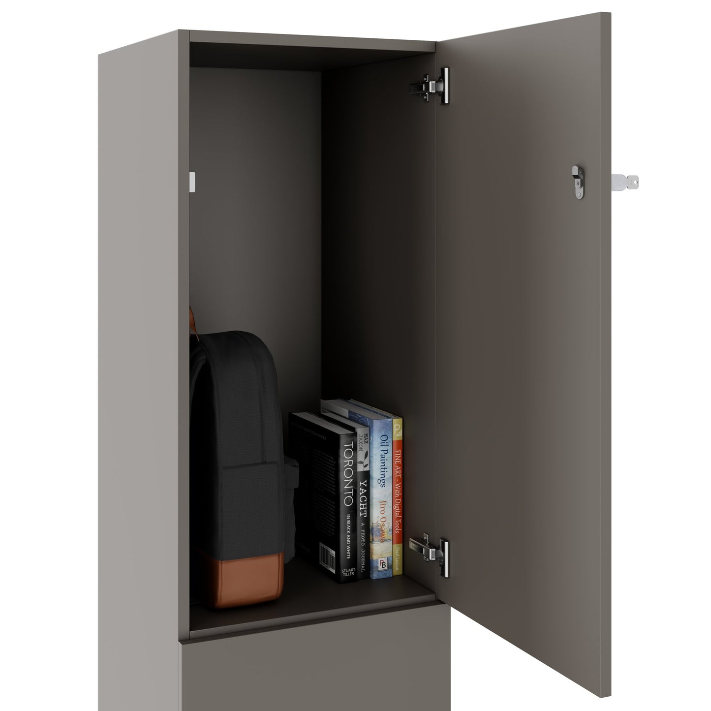 CHOICE Spind | 450 x 1820 mm, 2 große oder 4 kleine Schließfächer, Cubanitgrau