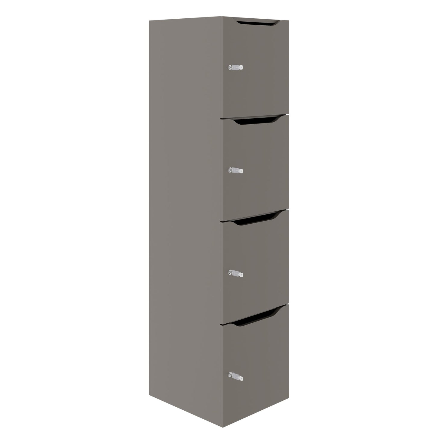 CHOICE Spind | 450 x 1820 mm, 2 große oder 4 kleine Schließfächer, Cubanitgrau