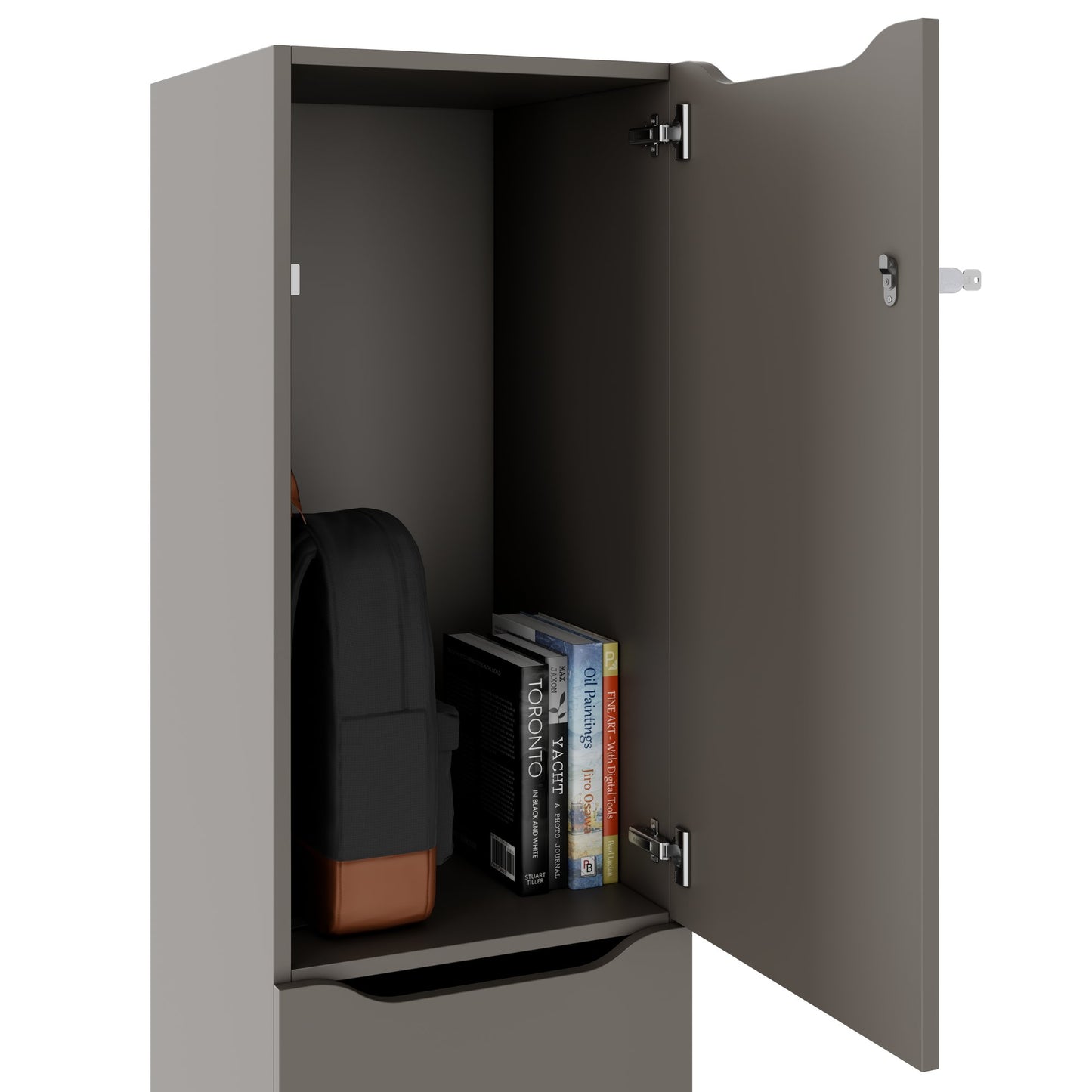 CHOICE Spind | 450 x 1820 mm, 2 große oder 4 kleine Schließfächer, Cubanitgrau