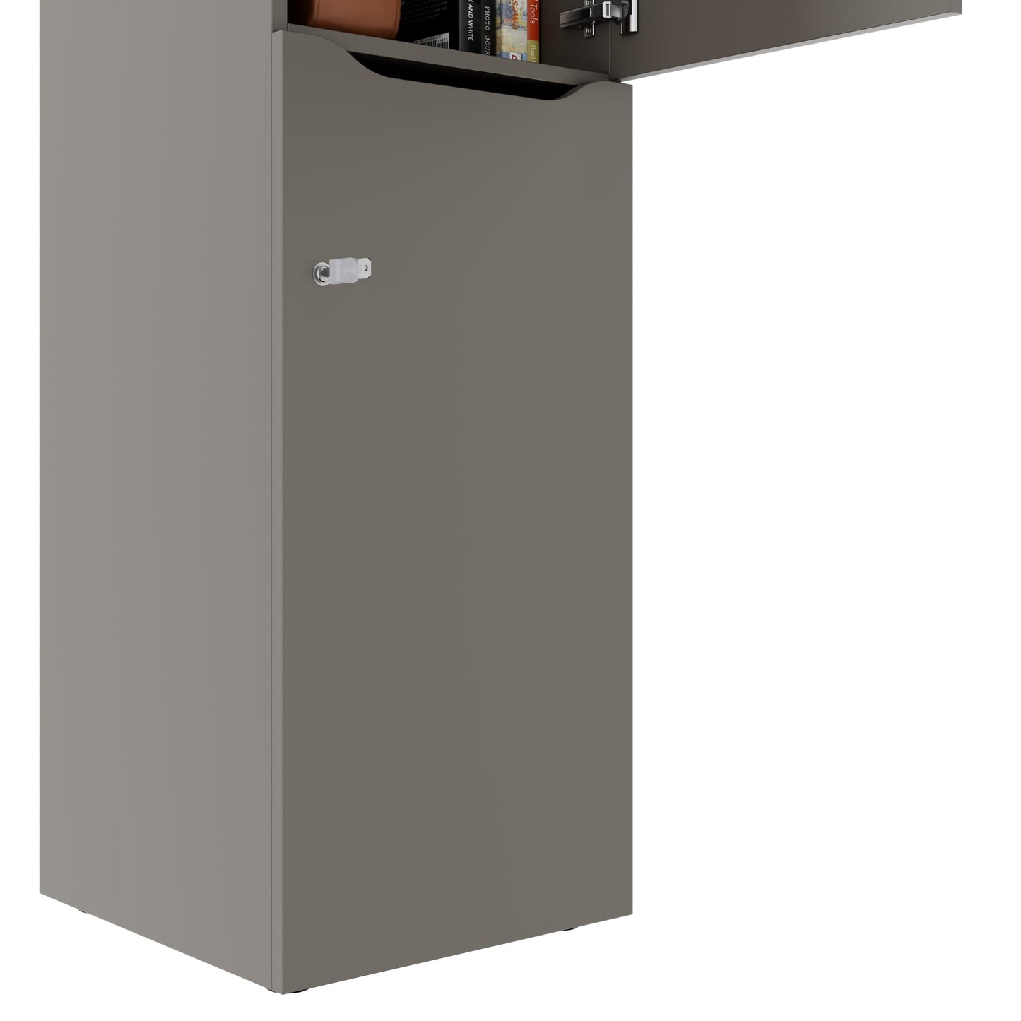 CHOICE Spind | 450 x 1820 mm, 2 große oder 4 kleine Schließfächer, Cubanitgrau