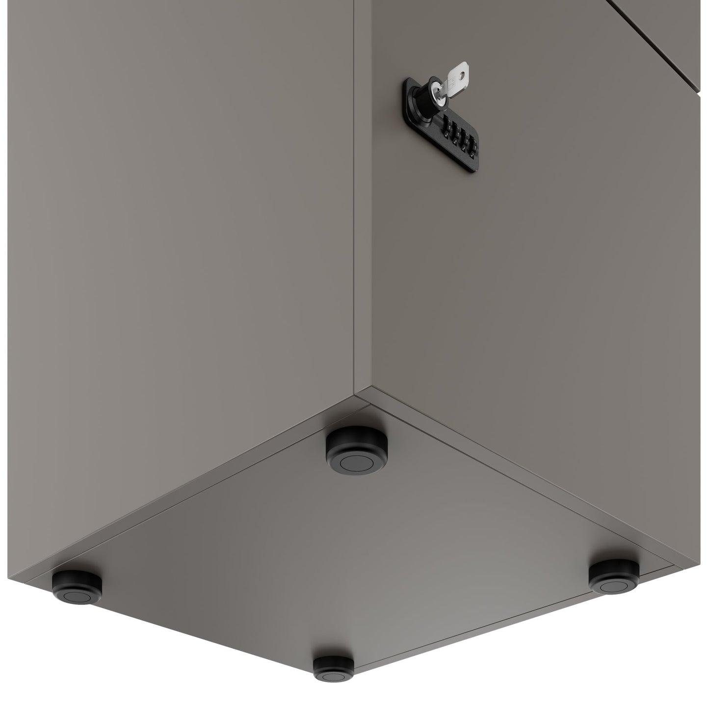 CHOICE Spind | 450 x 1820 mm, 2 große oder 4 kleine Schließfächer, Cubanitgrau