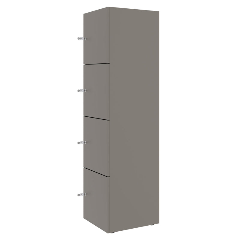 CHOICE locker | 450 x 1820 mm, 2 large or 4 small lockers, Cubanite gray - 3 Main Image