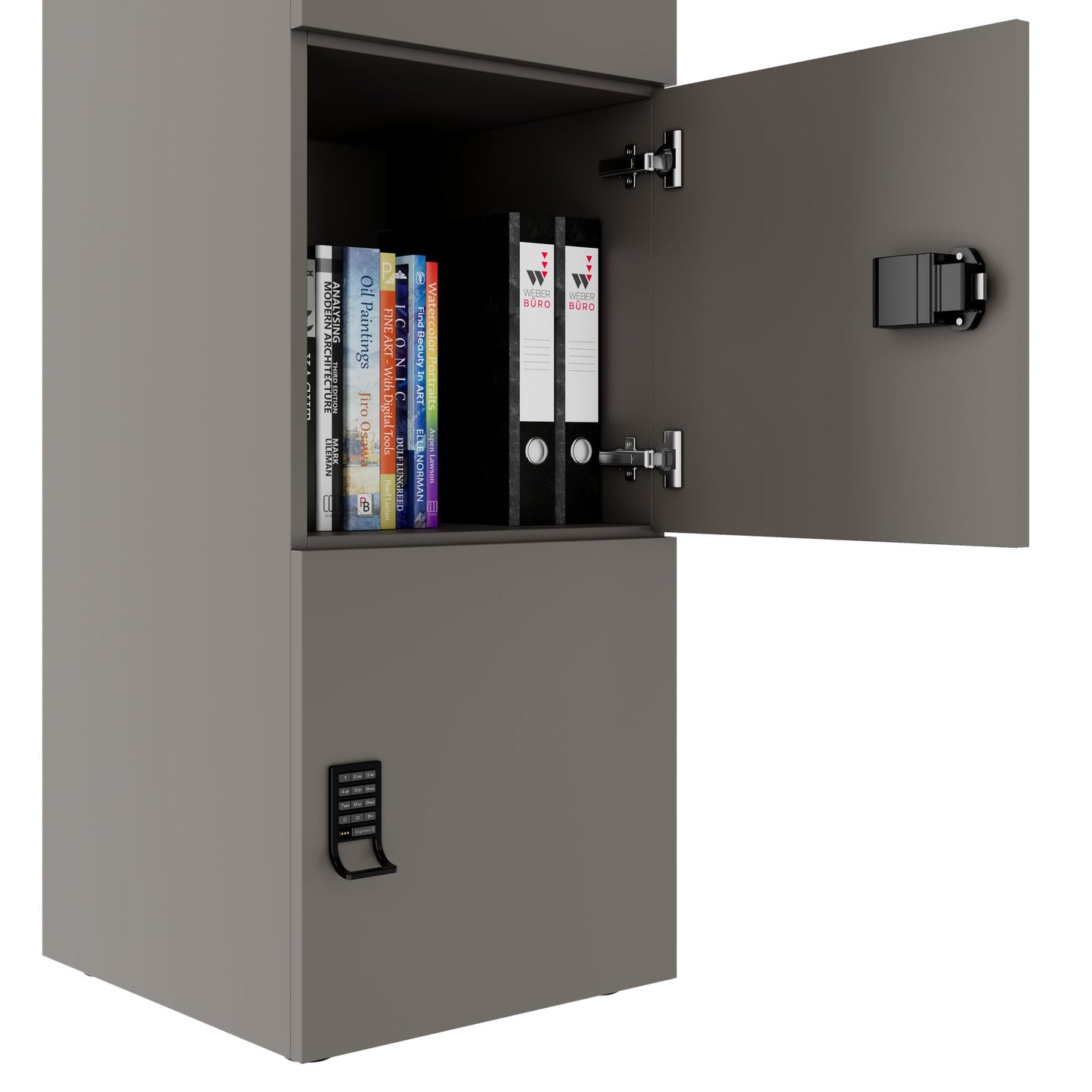 CHOICE Spind | 450 x 1820 mm, 2 große oder 4 kleine Schließfächer, Cubanitgrau