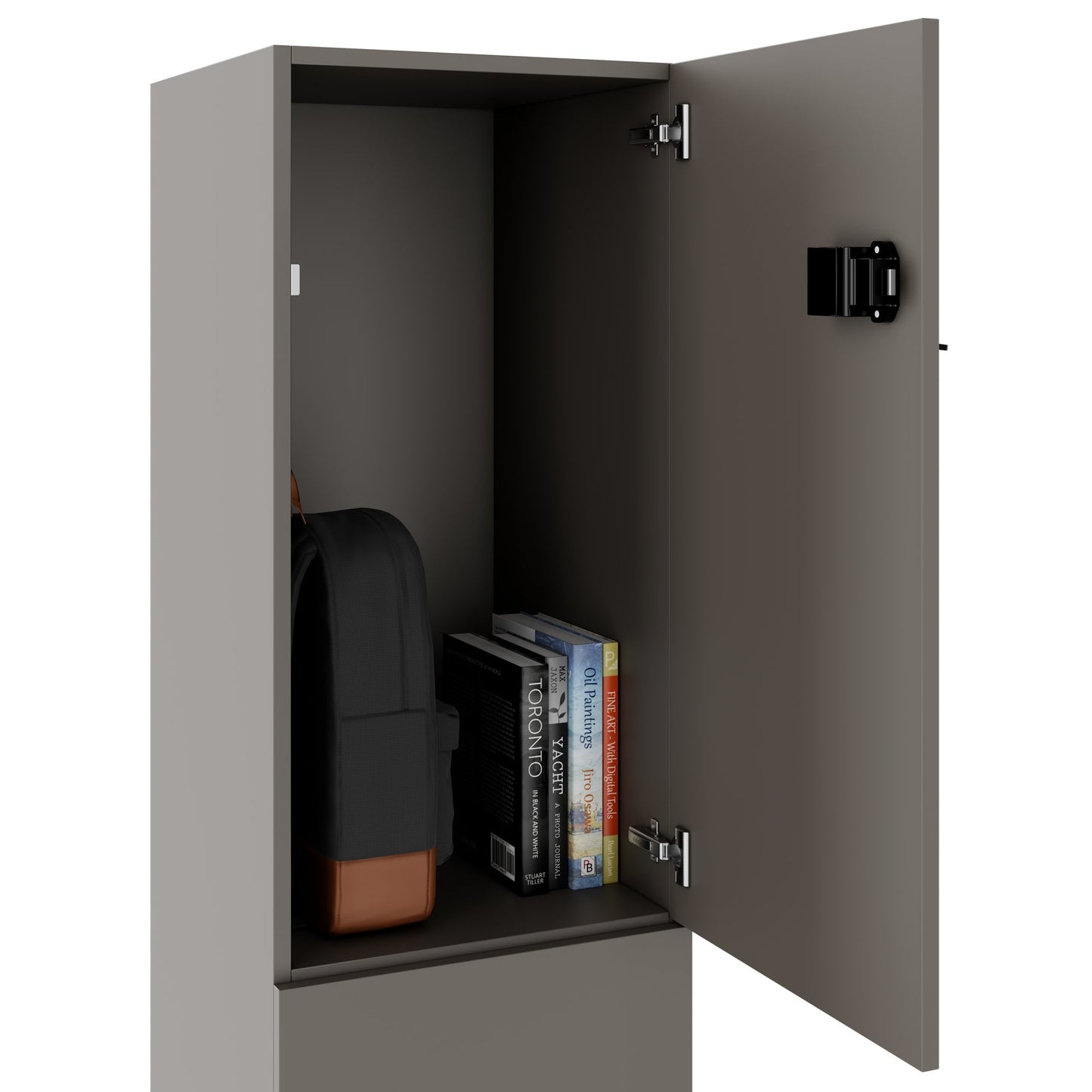 CHOICE Spind | 450 x 1820 mm, 2 große oder 4 kleine Schließfächer, Cubanitgrau