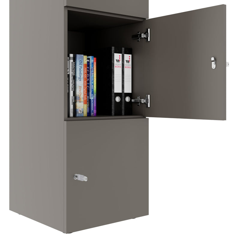 CHOICE locker | 450 x 1820 mm, 2 large or 4 small lockers, Cubanite gray - 5 Main Image