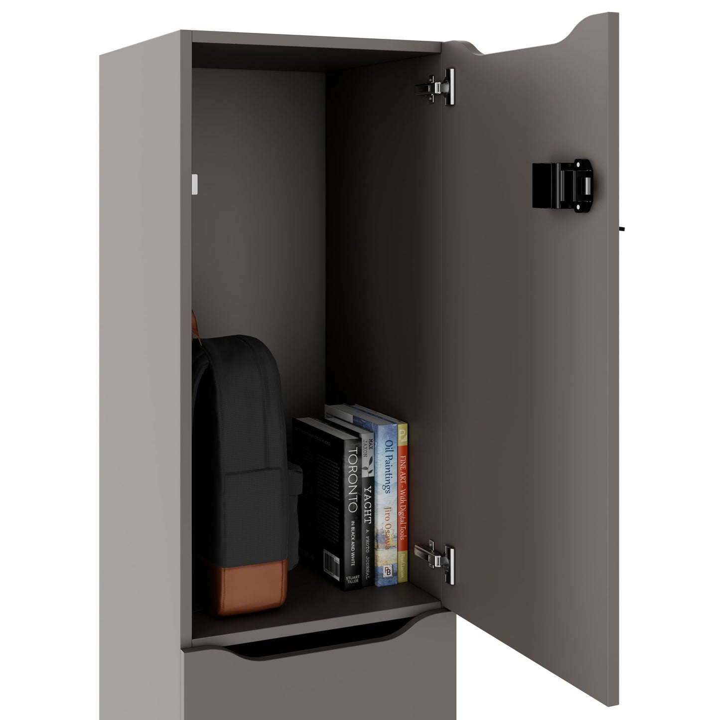 CHOICE Spind | 450 x 1820 mm, 2 große oder 4 kleine Schließfächer, Cubanitgrau