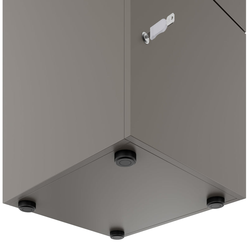 CHOICE locker | 450 x 1820 mm, 2 large or 4 small lockers, Cubanite gray - 6 Main Image