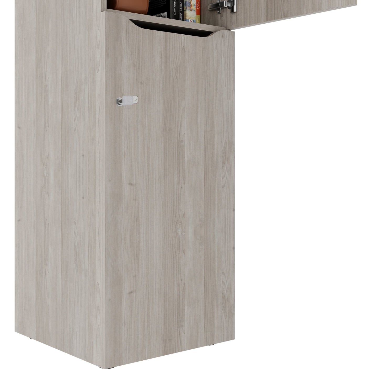 CHOICE Spind | 450 x 1820 mm, 2 große oder 4 kleine Schließfächer, Nordeiche grau