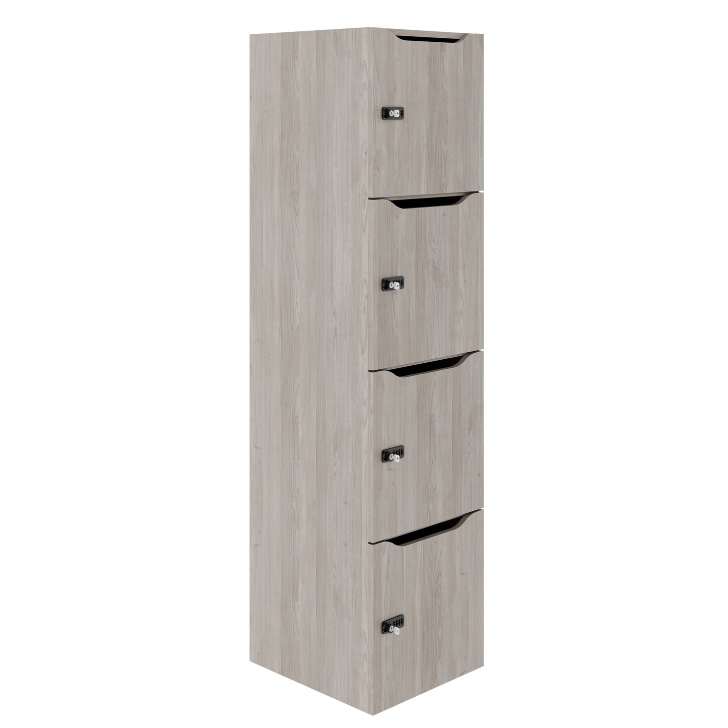 CHOICE Spind | 450 x 1820 mm, 2 große oder 4 kleine Schließfächer, Nordeiche grau