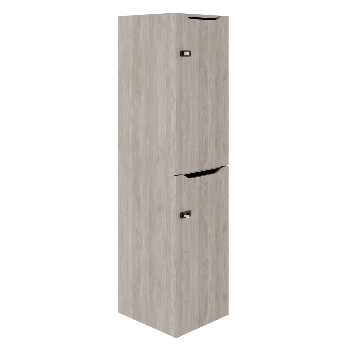 CHOICE Spind | 450 x 1820 mm, 2 große oder 4 kleine Schließfächer, Nordeiche grau