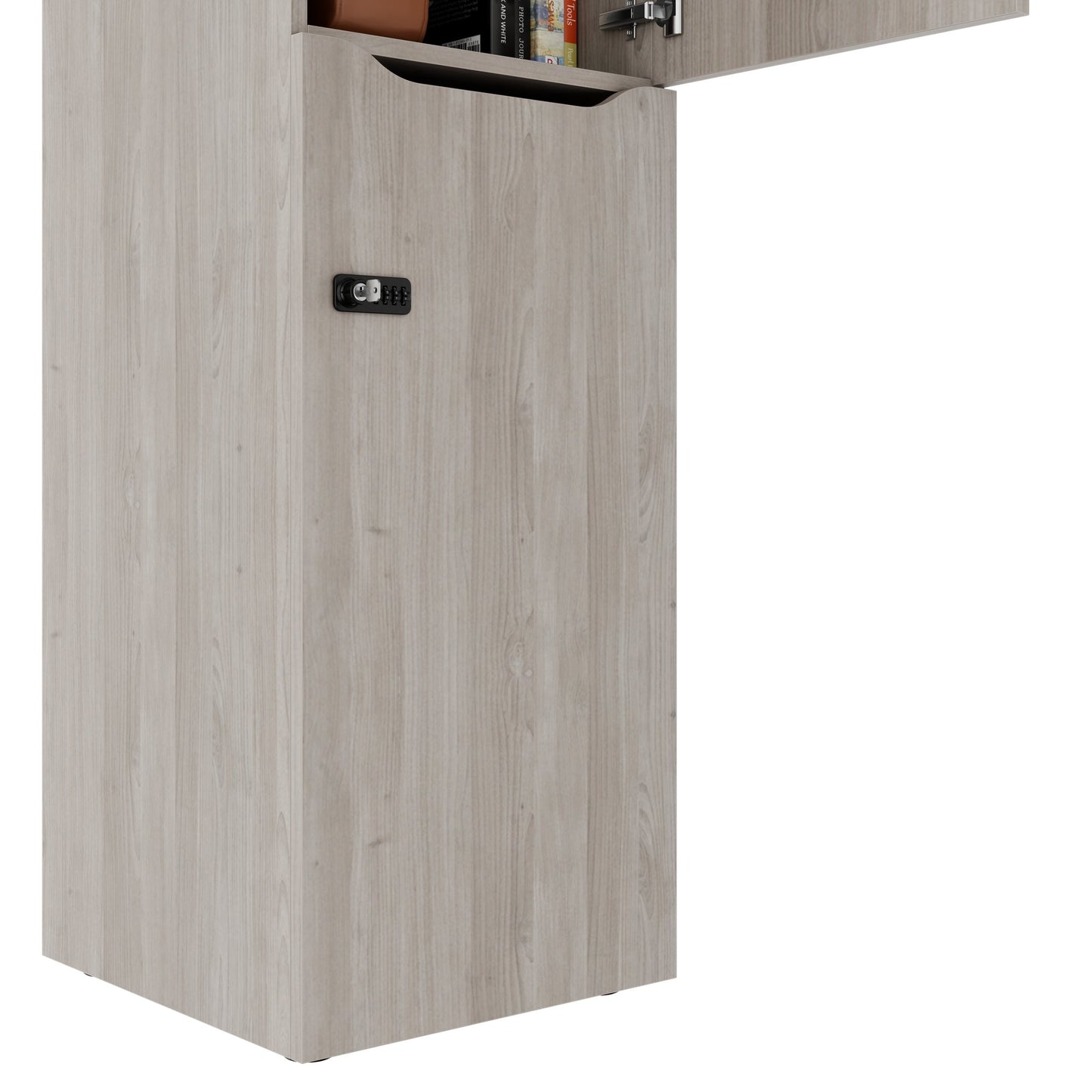 CHOICE Spind | 450 x 1820 mm, 2 große oder 4 kleine Schließfächer, Nordeiche grau