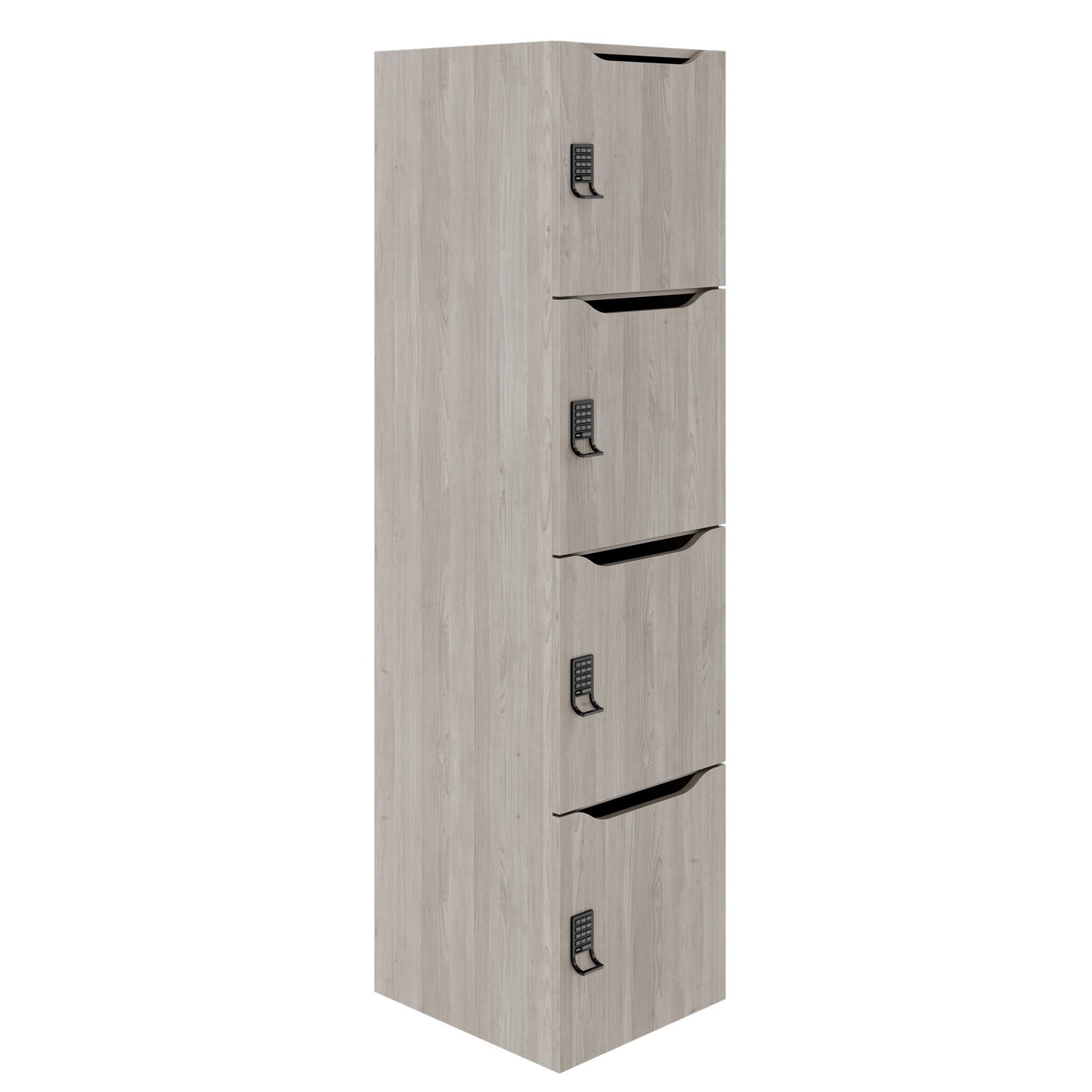 CHOICE Spind | 450 x 1820 mm, 2 große oder 4 kleine Schließfächer, Nordeiche grau