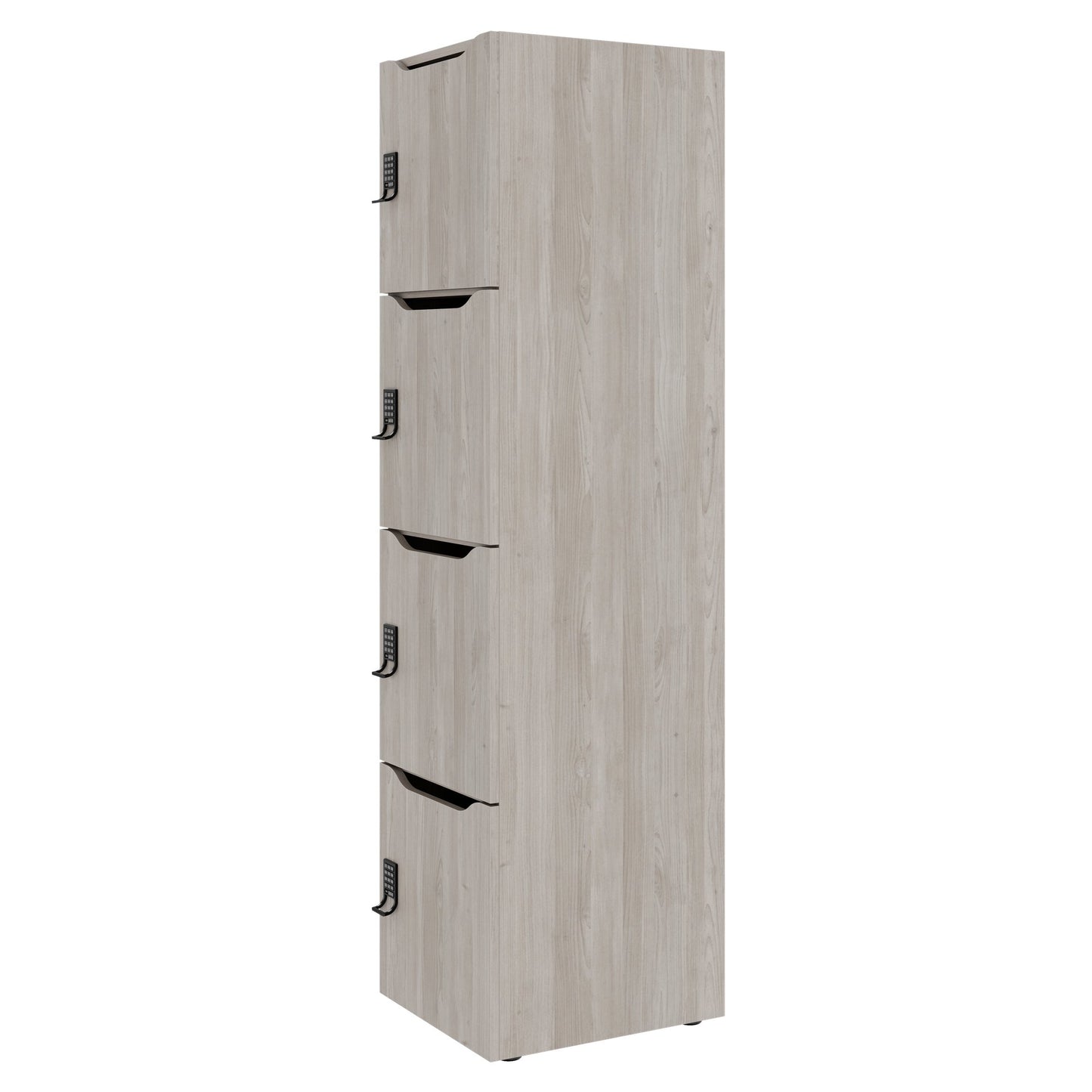 CHOICE Spind | 450 x 1820 mm, 2 große oder 4 kleine Schließfächer, Nordeiche grau