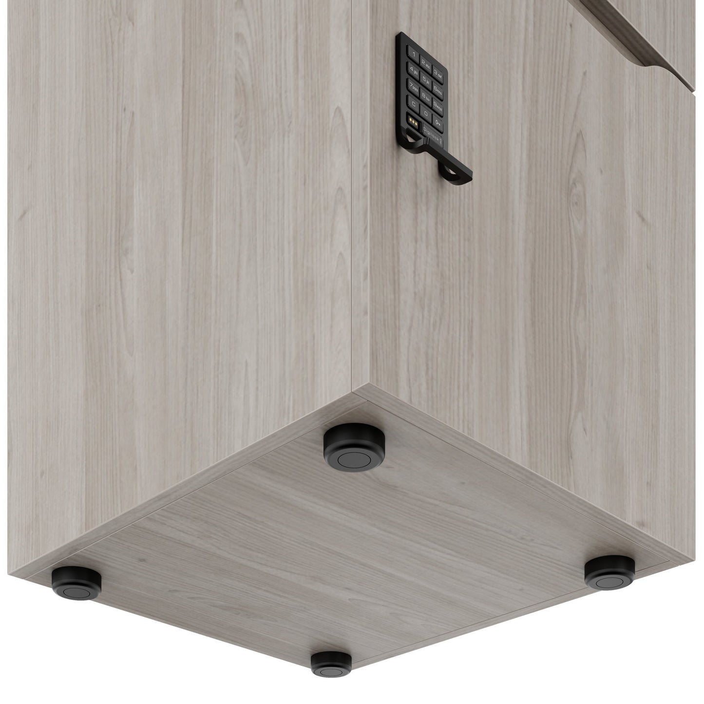 CHOICE Spind | 450 x 1820 mm, 2 große oder 4 kleine Schließfächer, Nordeiche grau