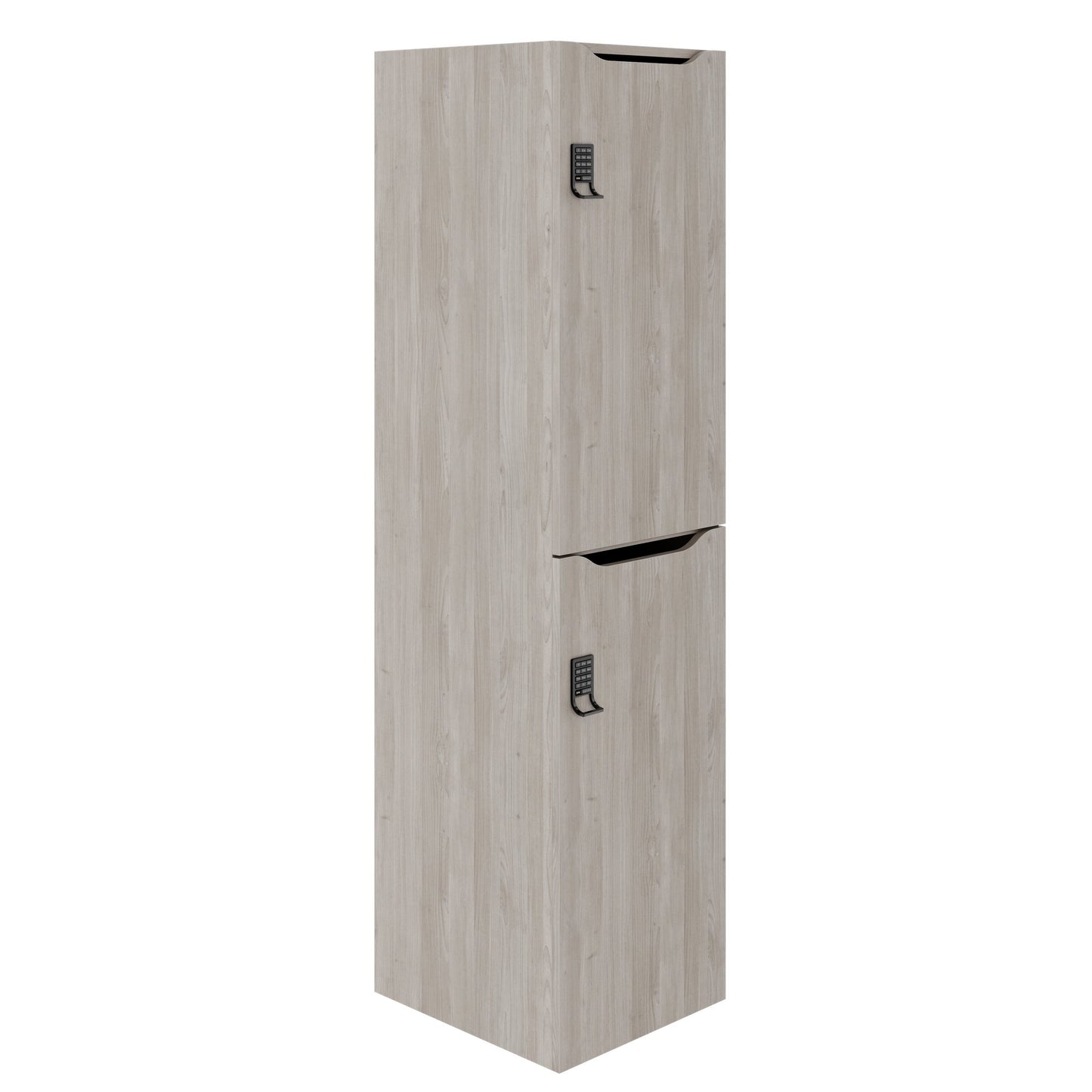 CHOICE Spind | 450 x 1820 mm, 2 große oder 4 kleine Schließfächer, Nordeiche grau