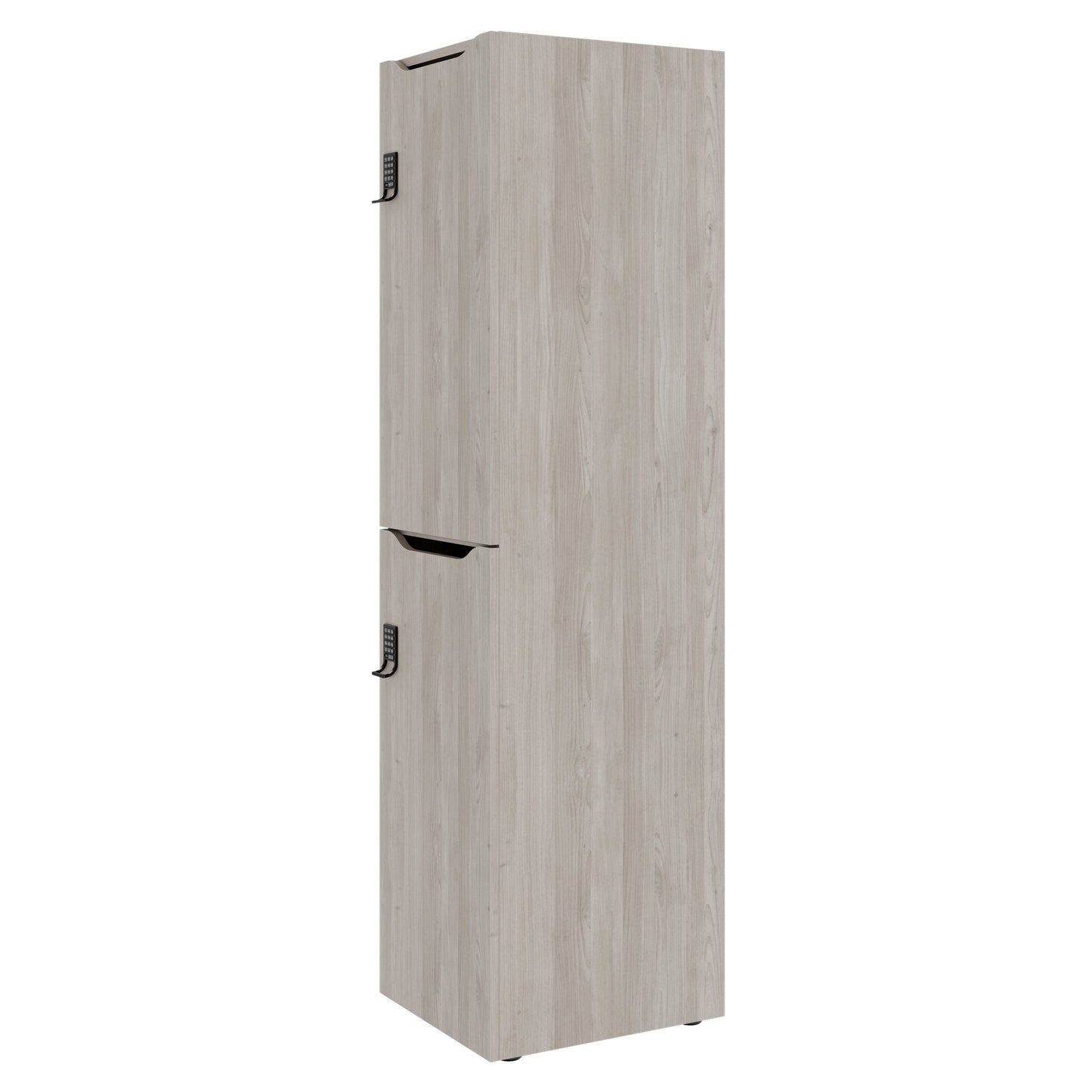 CHOICE Spind | 450 x 1820 mm, 2 große oder 4 kleine Schließfächer, Nordeiche grau