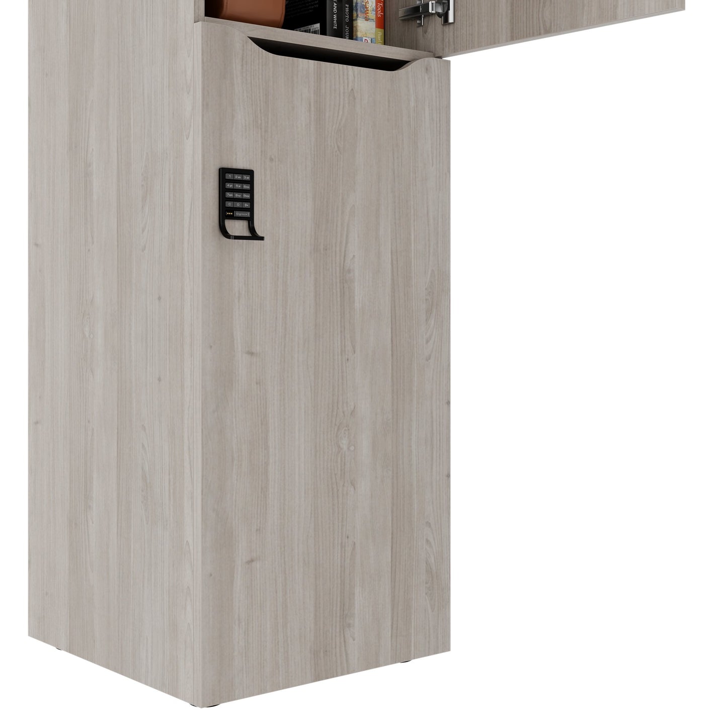 CHOICE Spind | 450 x 1820 mm, 2 große oder 4 kleine Schließfächer, Nordeiche grau