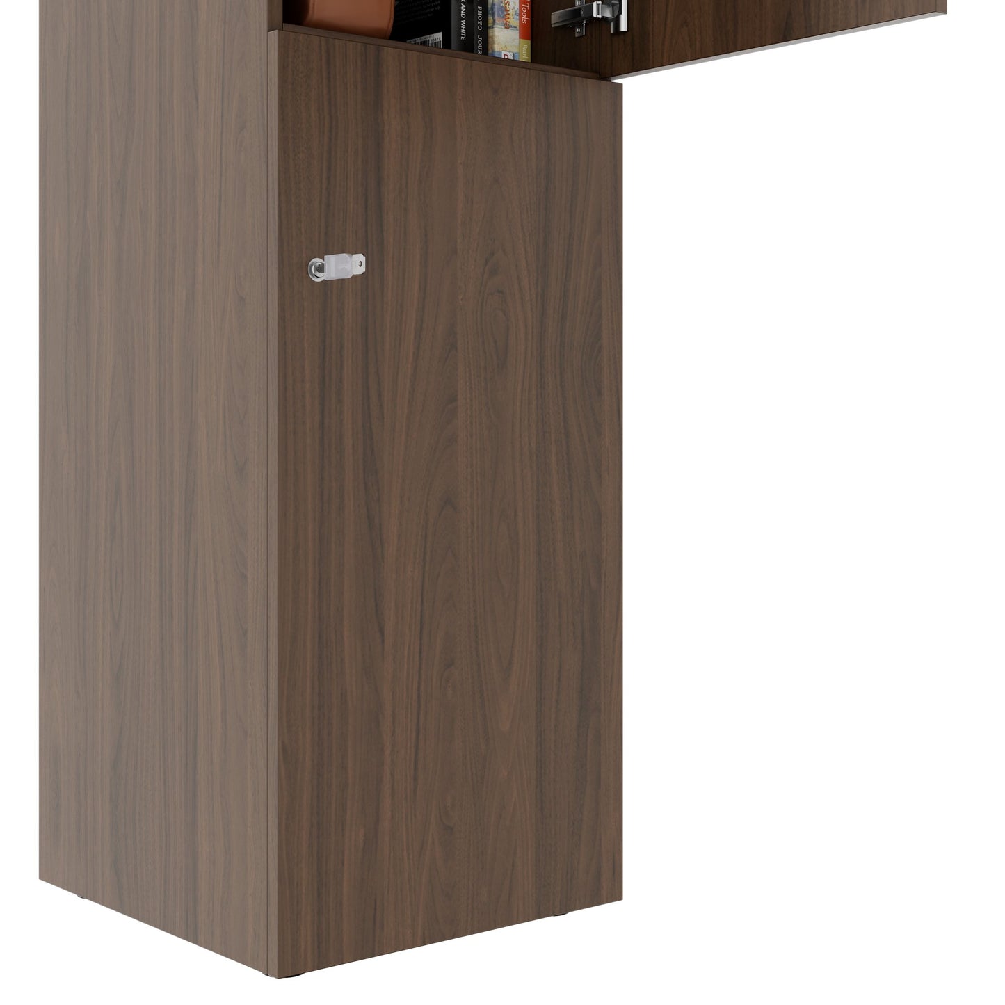 CHOICE Spind | 450 x 1820 mm, 2 große oder 4 kleine Schließfächer, Nussbaum