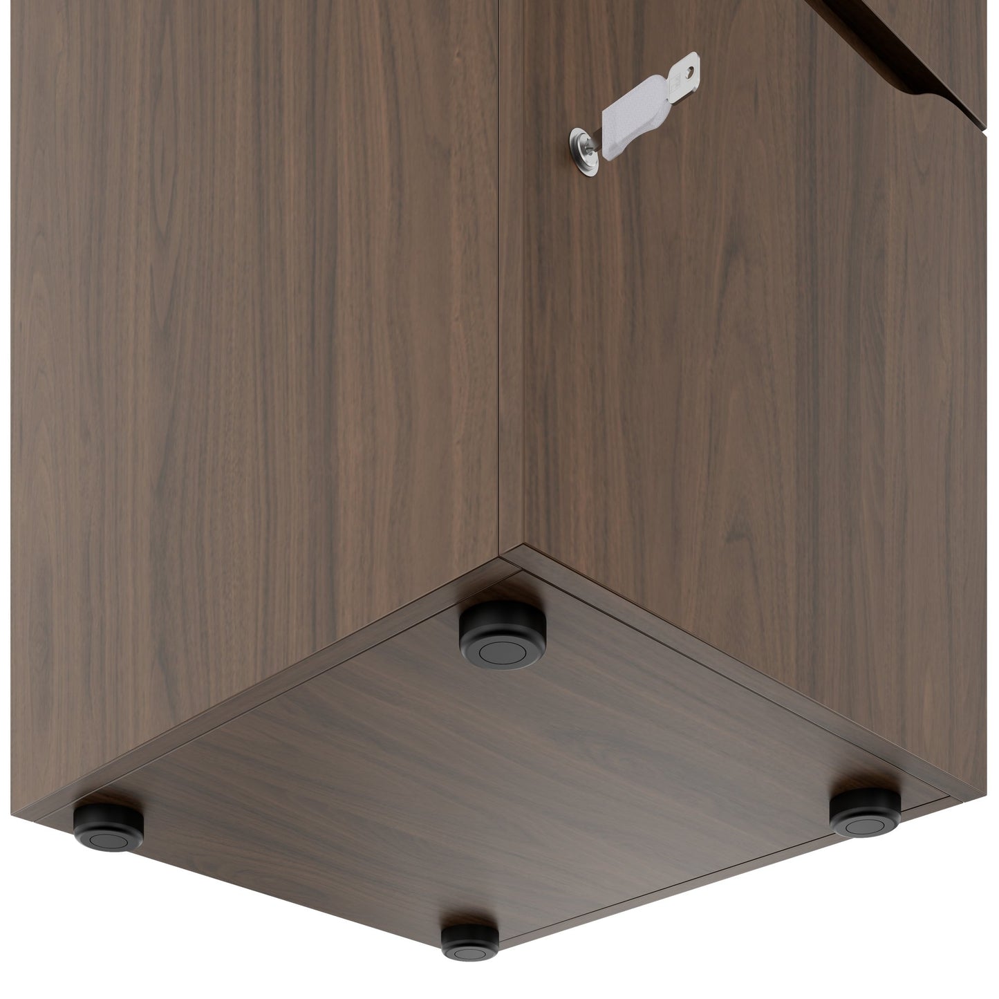 CHOICE Spind | 450 x 1820 mm, 2 große oder 4 kleine Schließfächer, Nussbaum