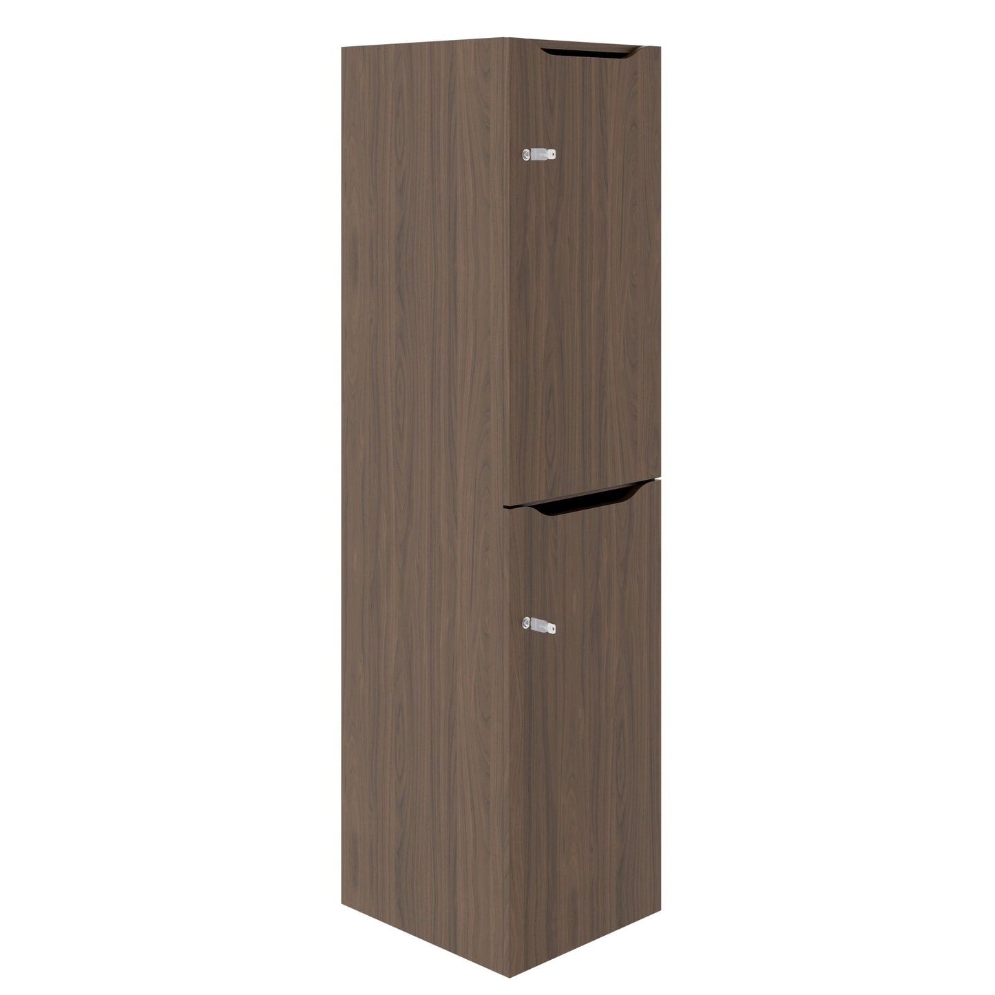 CHOICE Spind | 450 x 1820 mm, 2 große oder 4 kleine Schließfächer, Nussbaum