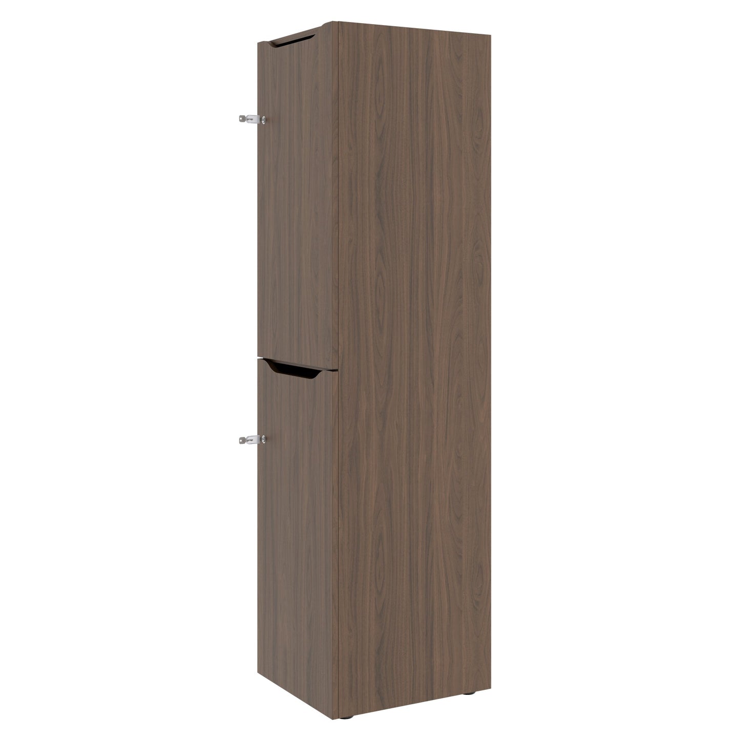 CHOICE Spind | 450 x 1820 mm, 2 große oder 4 kleine Schließfächer, Nussbaum