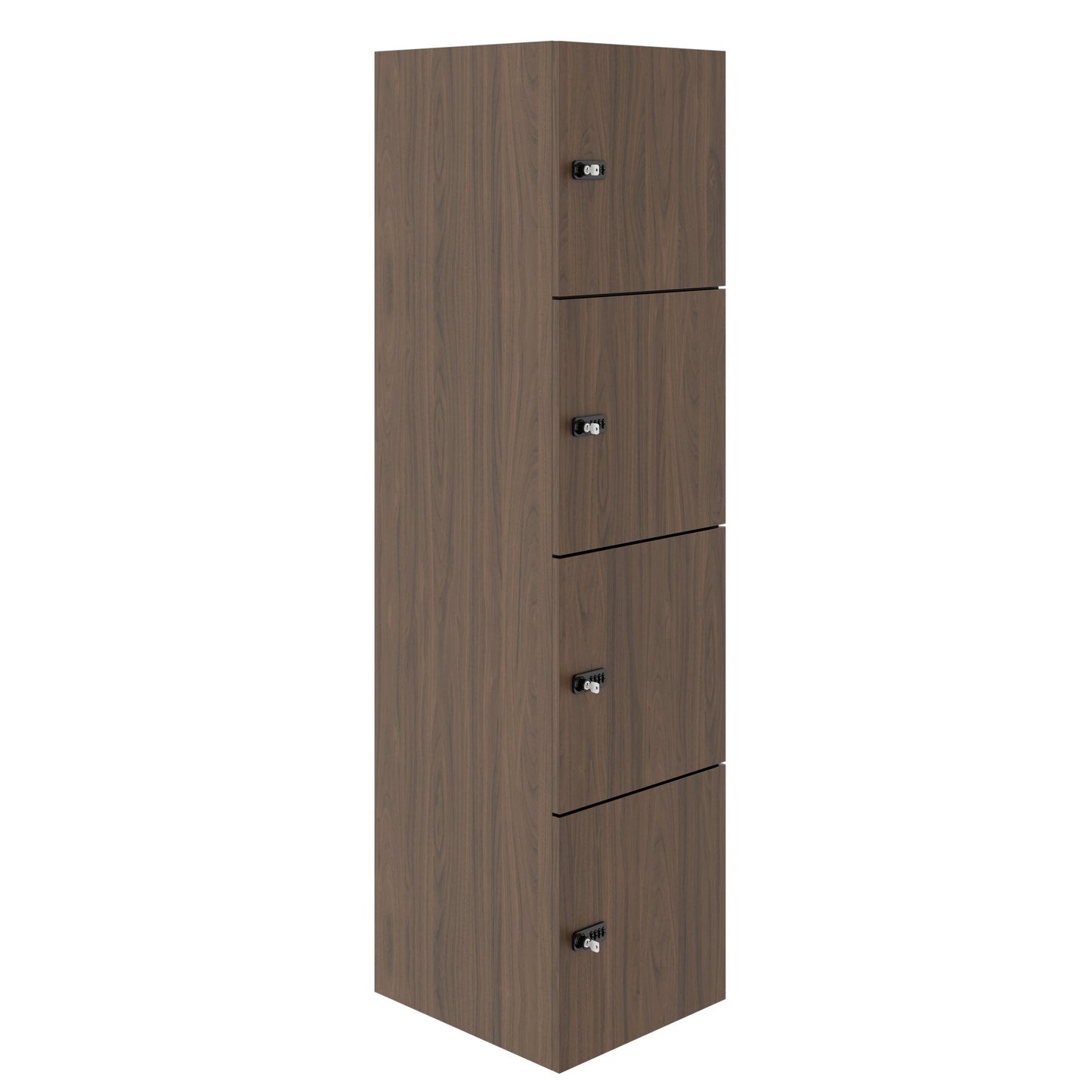 CHOICE Spind | 450 x 1820 mm, 2 große oder 4 kleine Schließfächer, Nussbaum