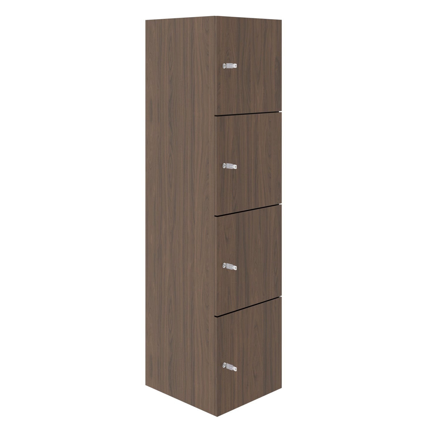 CHOICE Spind | 450 x 1820 mm, 2 große oder 4 kleine Schließfächer, Nussbaum
