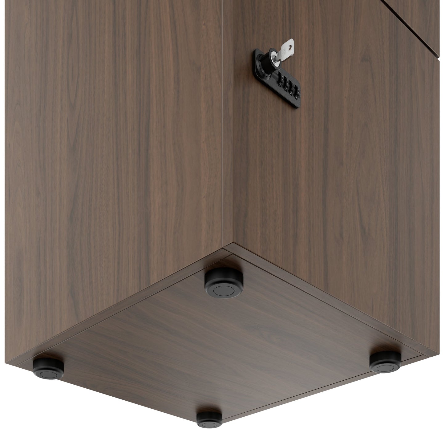 CHOICE Spind | 450 x 1820 mm, 2 große oder 4 kleine Schließfächer, Nussbaum