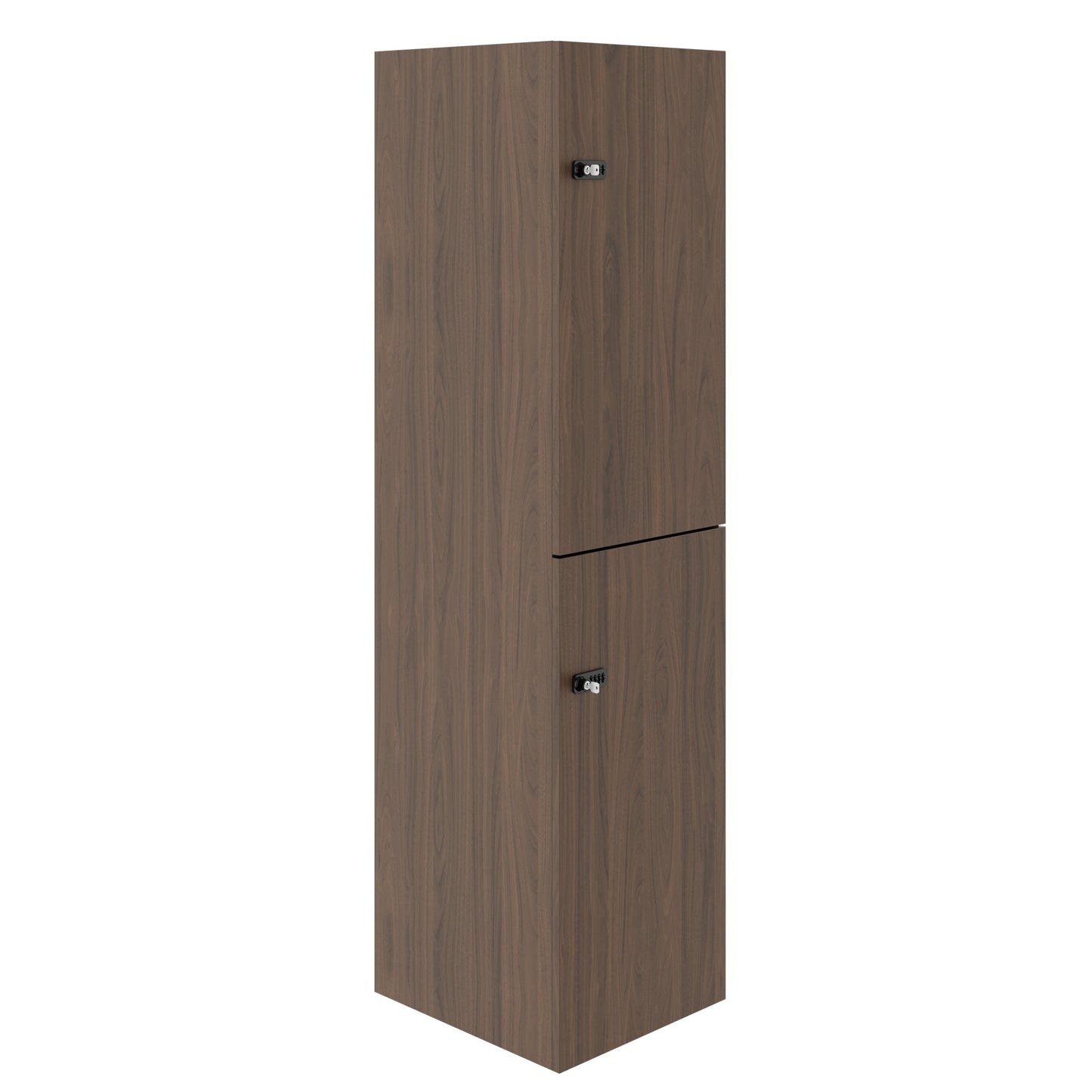 CHOICE Spind | 450 x 1820 mm, 2 große oder 4 kleine Schließfächer, Nussbaum