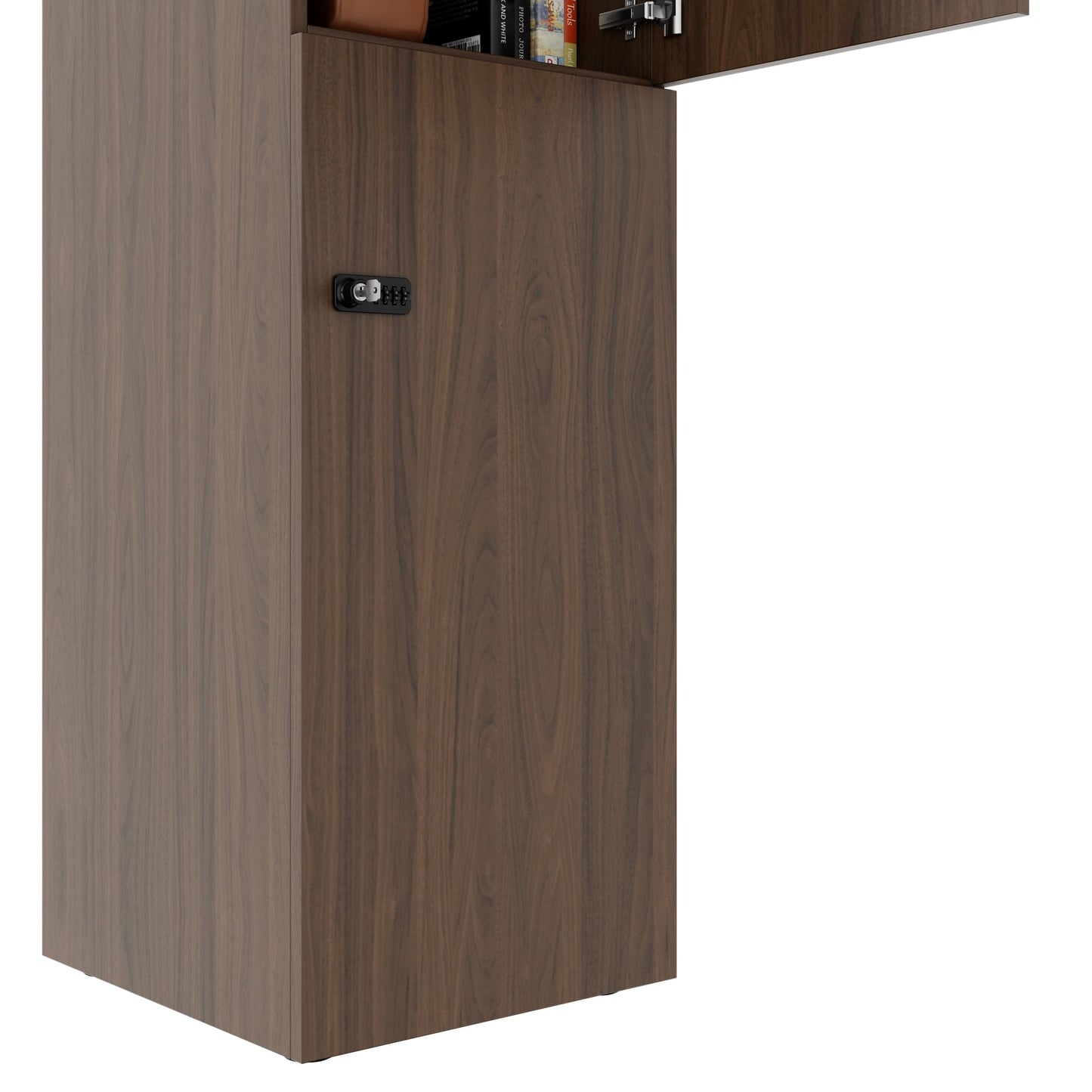 CHOICE Spind | 450 x 1820 mm, 2 große oder 4 kleine Schließfächer, Nussbaum