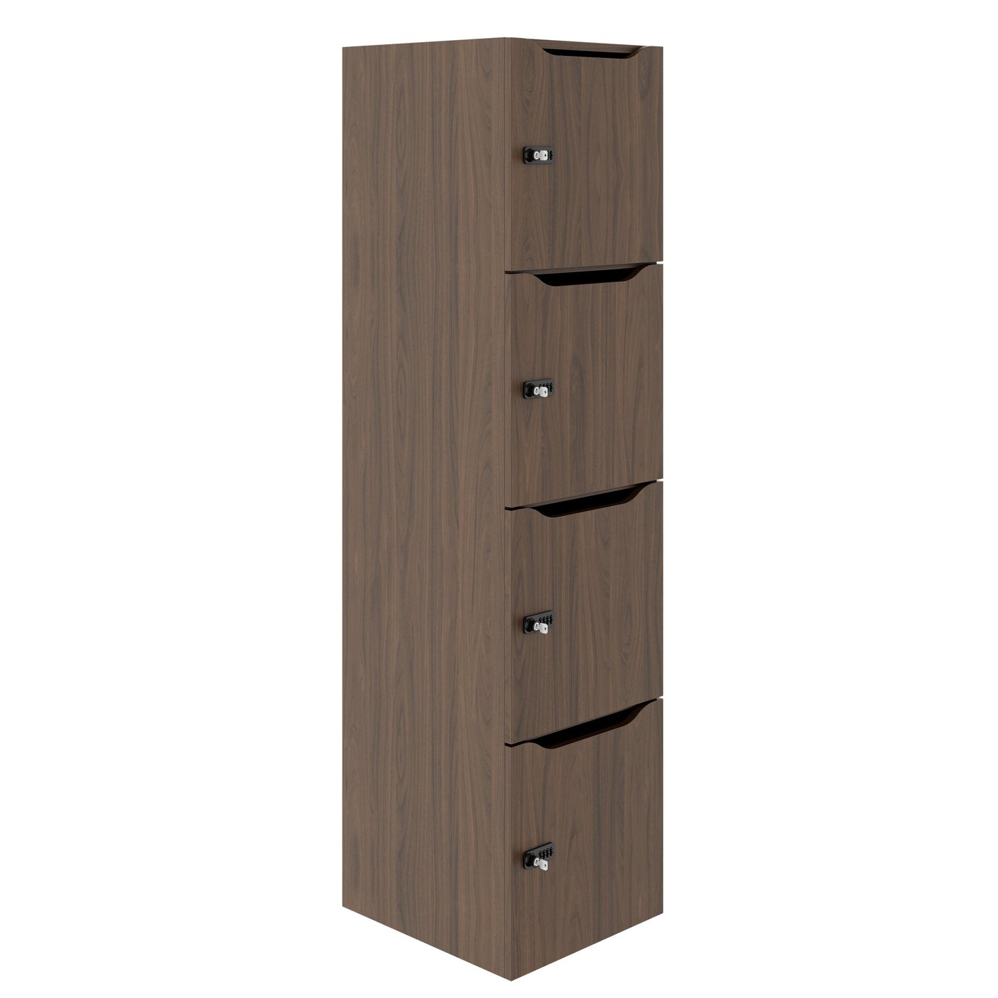 CHOICE Spind | 450 x 1820 mm, 2 große oder 4 kleine Schließfächer, Nussbaum