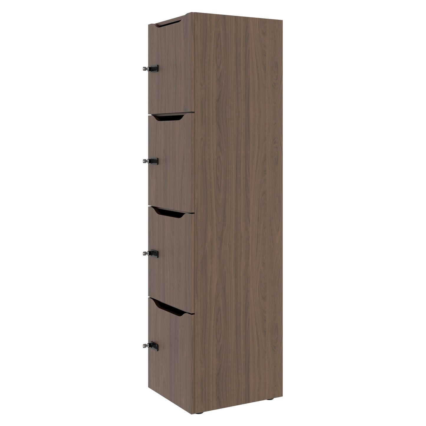 CHOICE Spind | 450 x 1820 mm, 2 große oder 4 kleine Schließfächer, Nussbaum
