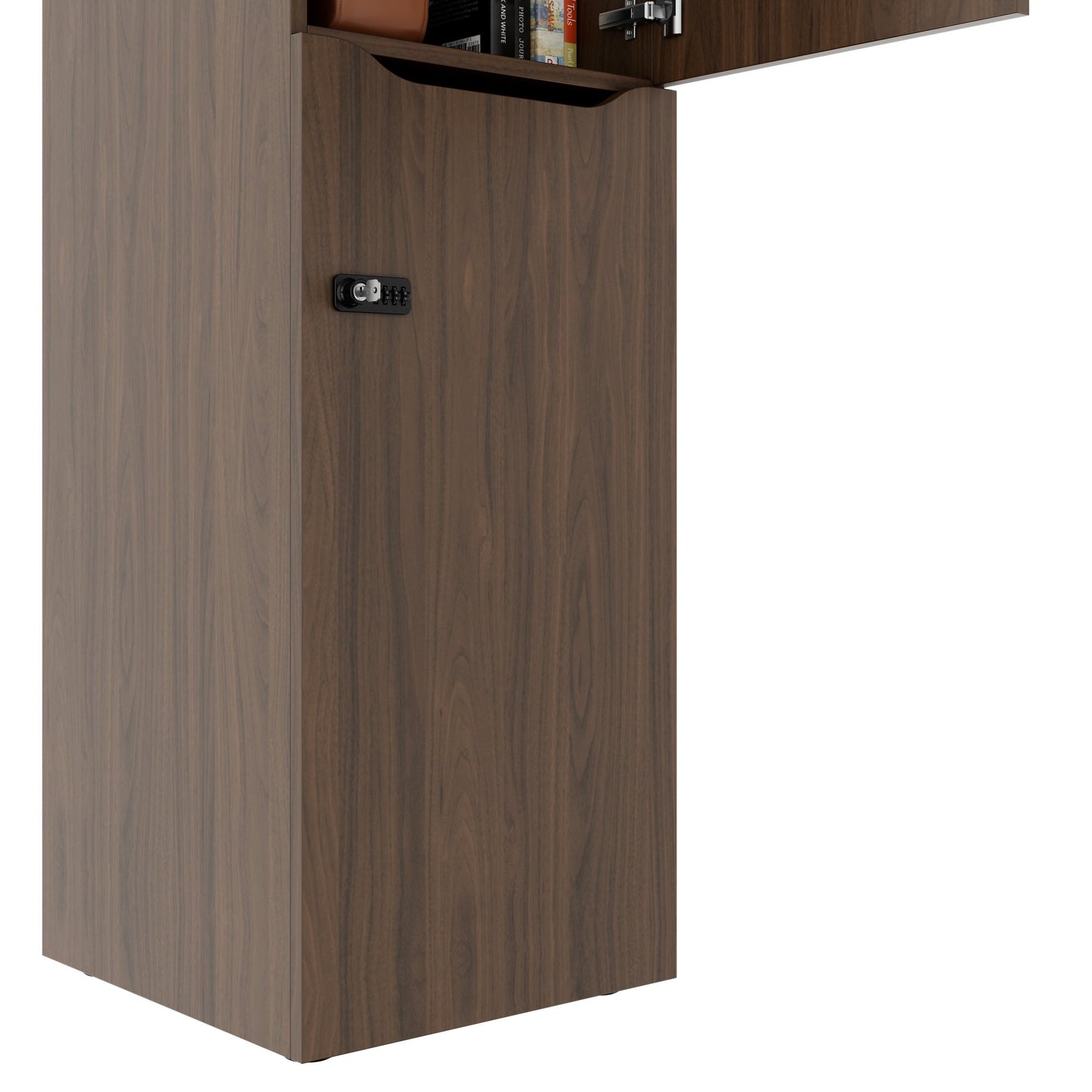 CHOICE Spind | 450 x 1820 mm, 2 große oder 4 kleine Schließfächer, Nussbaum