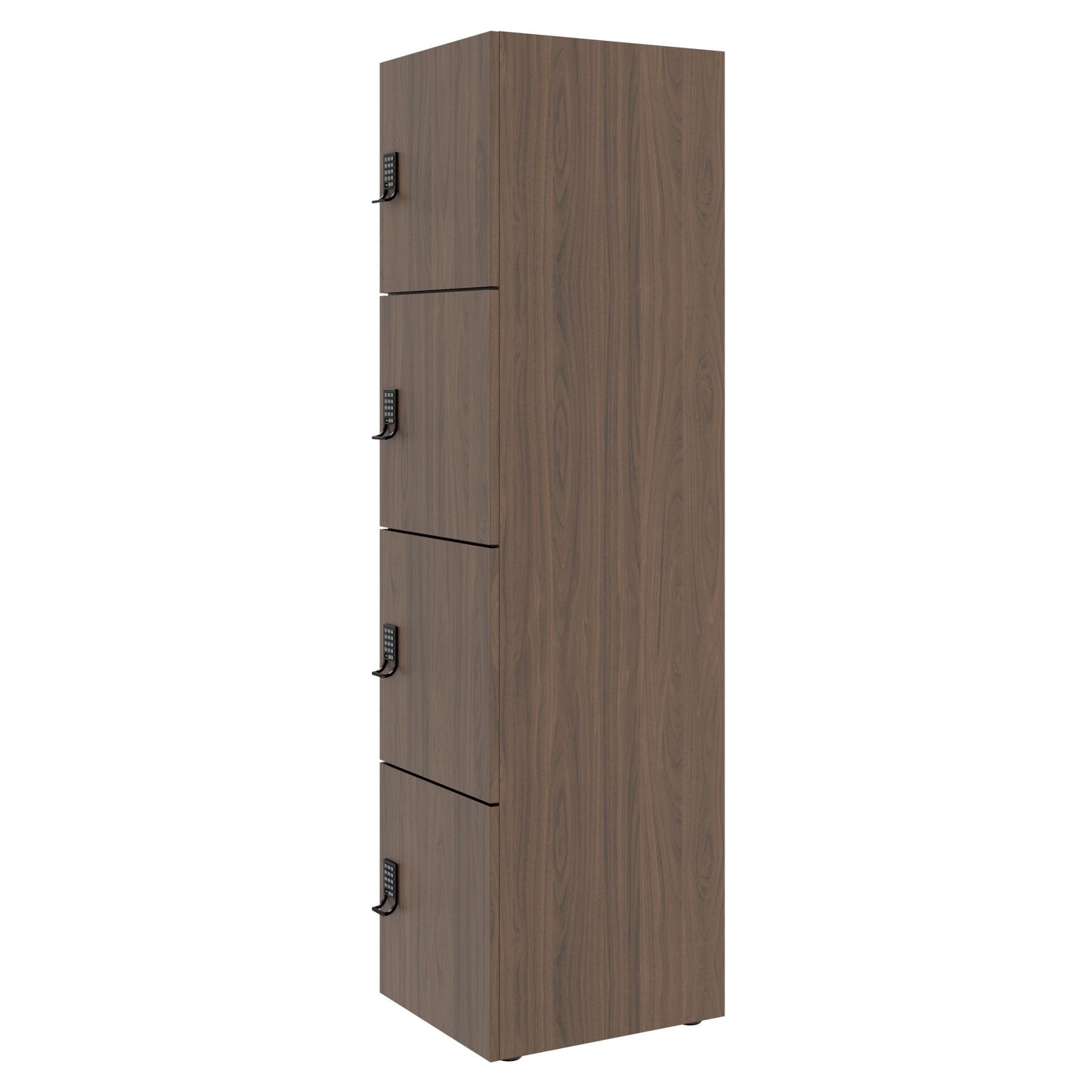 CHOICE Spind | 450 x 1820 mm, 2 große oder 4 kleine Schließfächer, Nussbaum