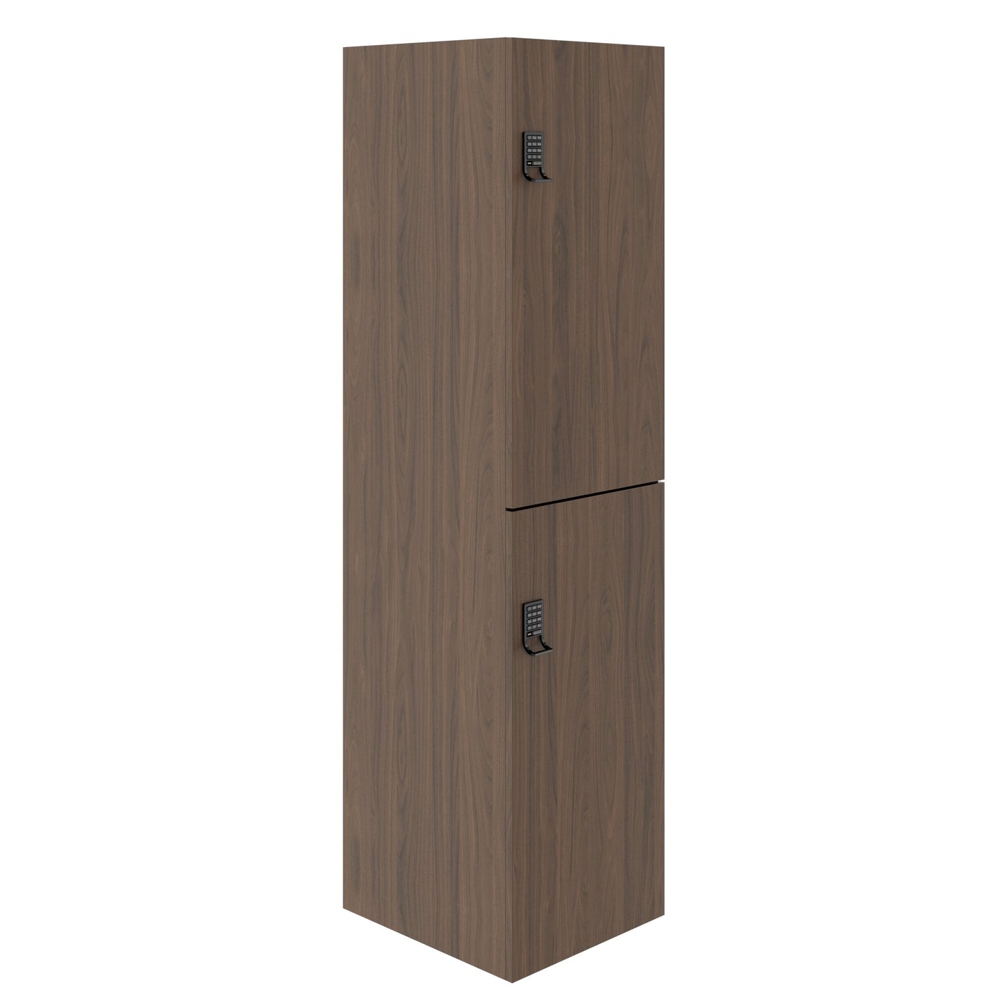 CHOICE Spind | 450 x 1820 mm, 2 große oder 4 kleine Schließfächer, Nussbaum