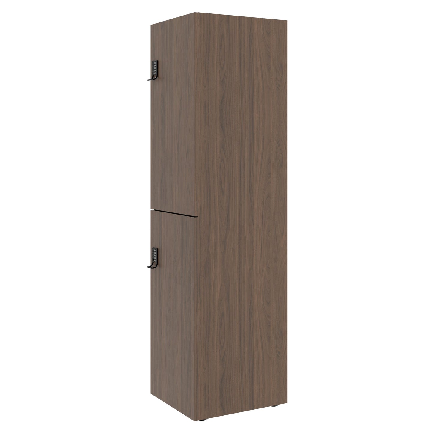 CHOICE Spind | 450 x 1820 mm, 2 große oder 4 kleine Schließfächer, Nussbaum