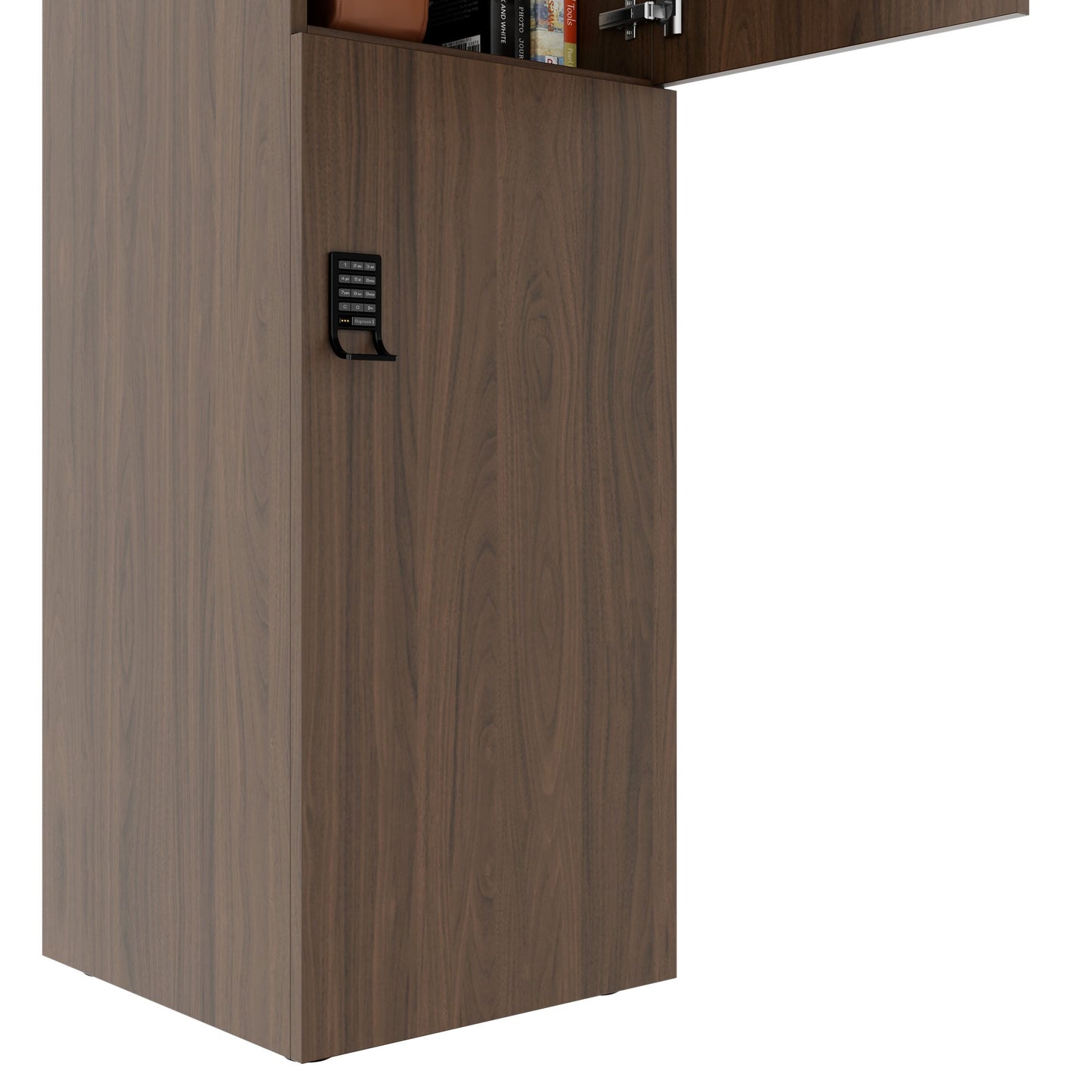 CHOICE Spind | 450 x 1820 mm, 2 große oder 4 kleine Schließfächer, Nussbaum