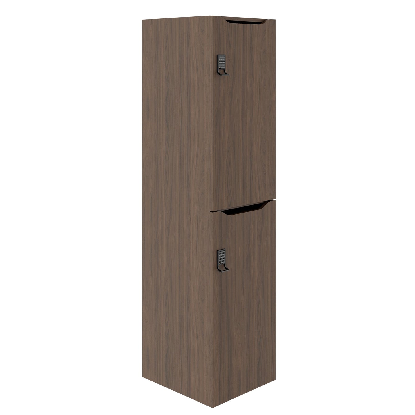 CHOICE Spind | 450 x 1820 mm, 2 große oder 4 kleine Schließfächer, Nussbaum
