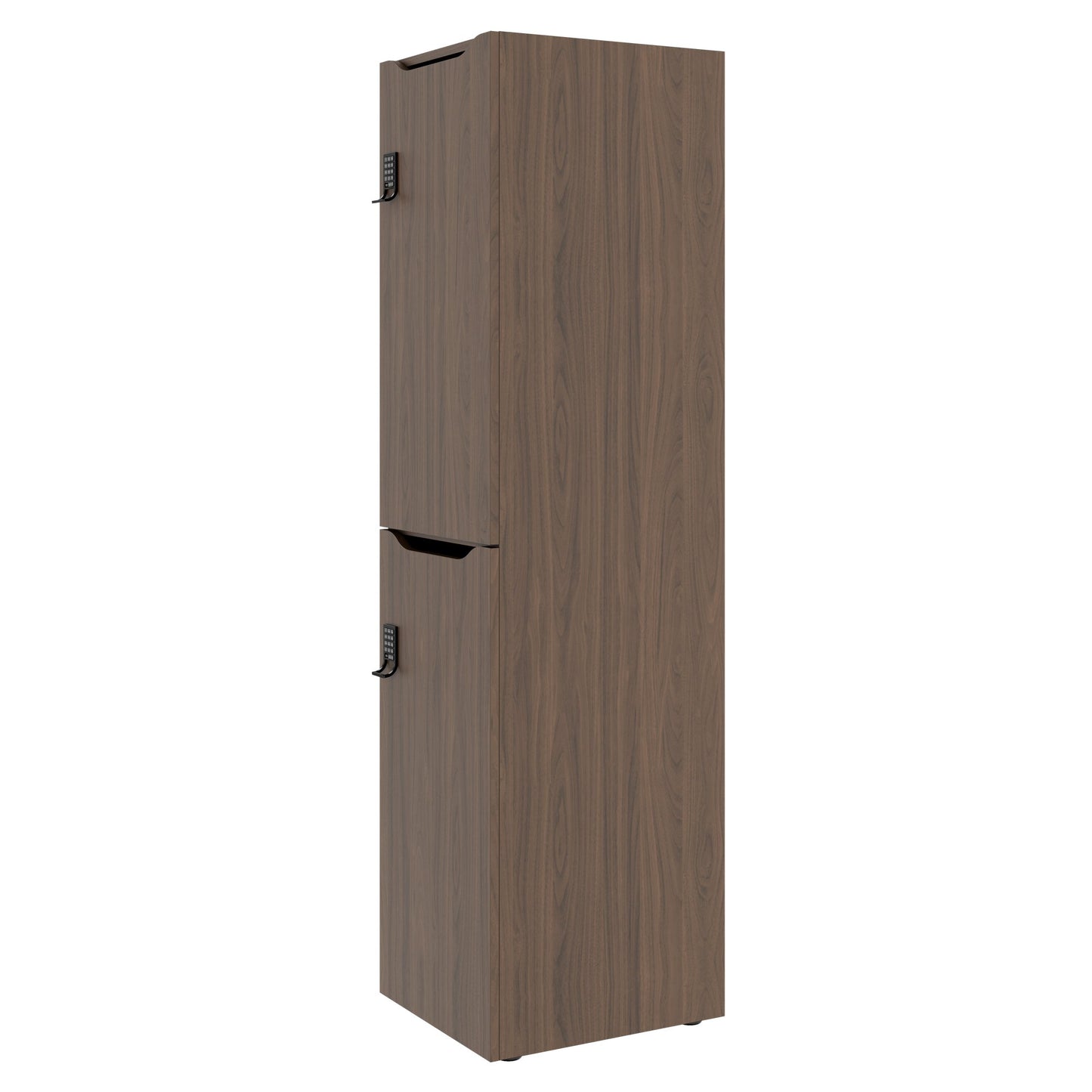 CHOICE Spind | 450 x 1820 mm, 2 große oder 4 kleine Schließfächer, Nussbaum