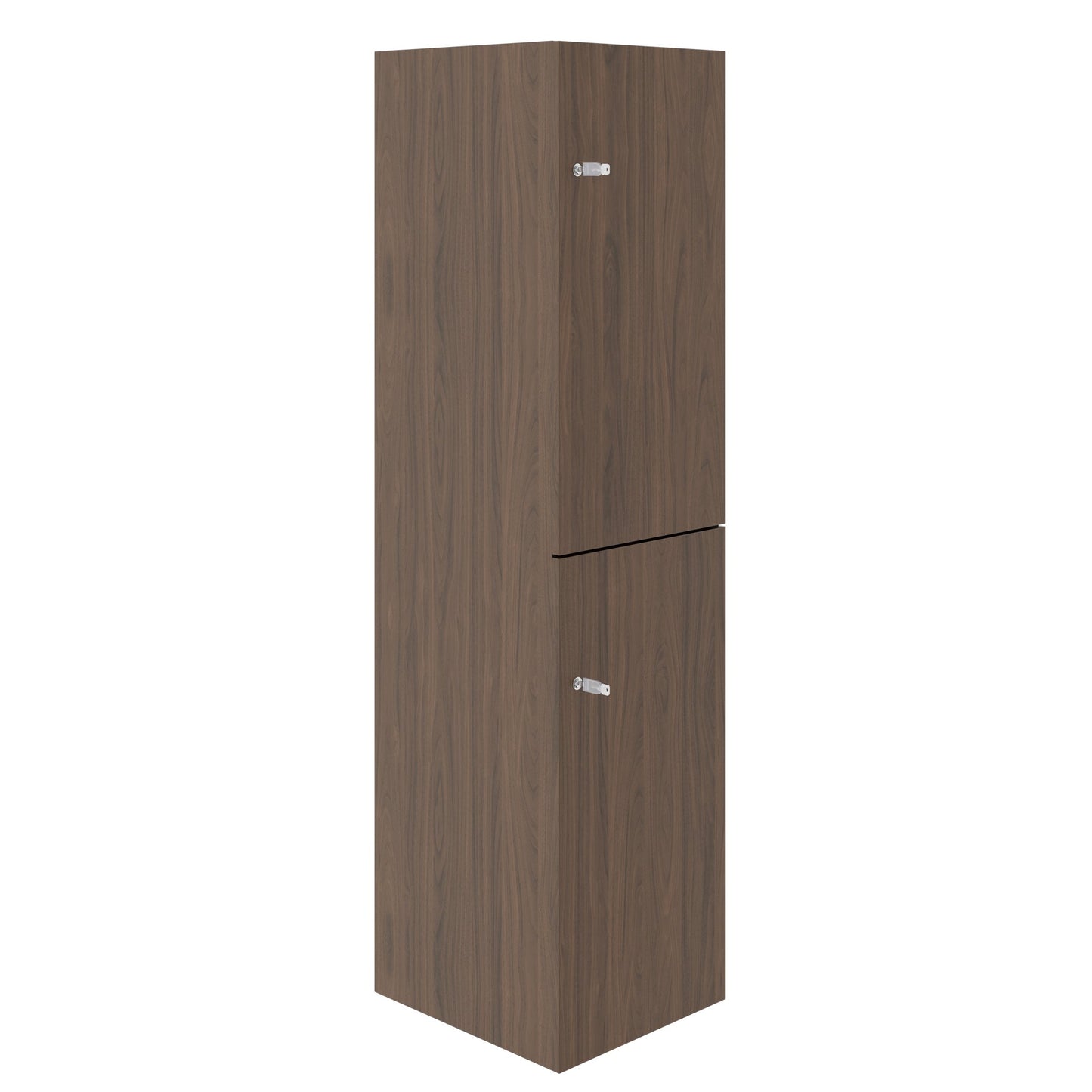 CHOICE Spind | 450 x 1820 mm, 2 große oder 4 kleine Schließfächer, Nussbaum