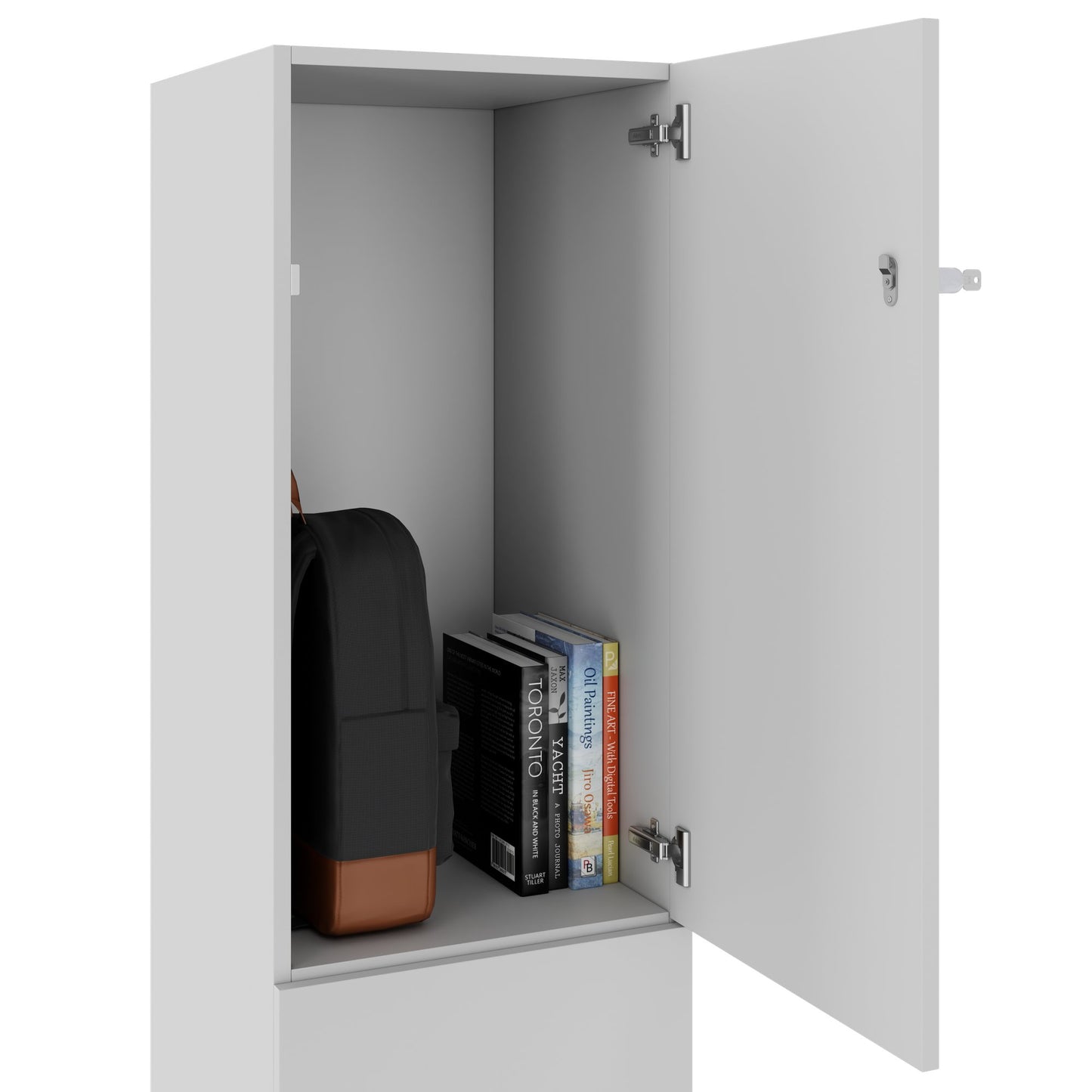 CHOICE Spind | 450 x 1820 mm, 2 große oder 4 kleine Schließfächer, Perlgrau